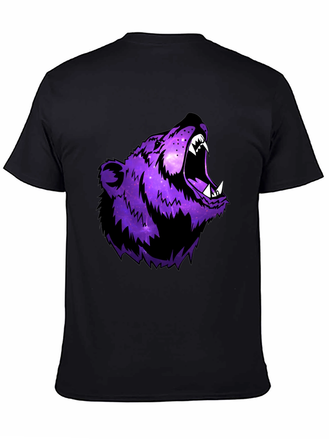 Galaxy Bear Graphic Black T-Shirt