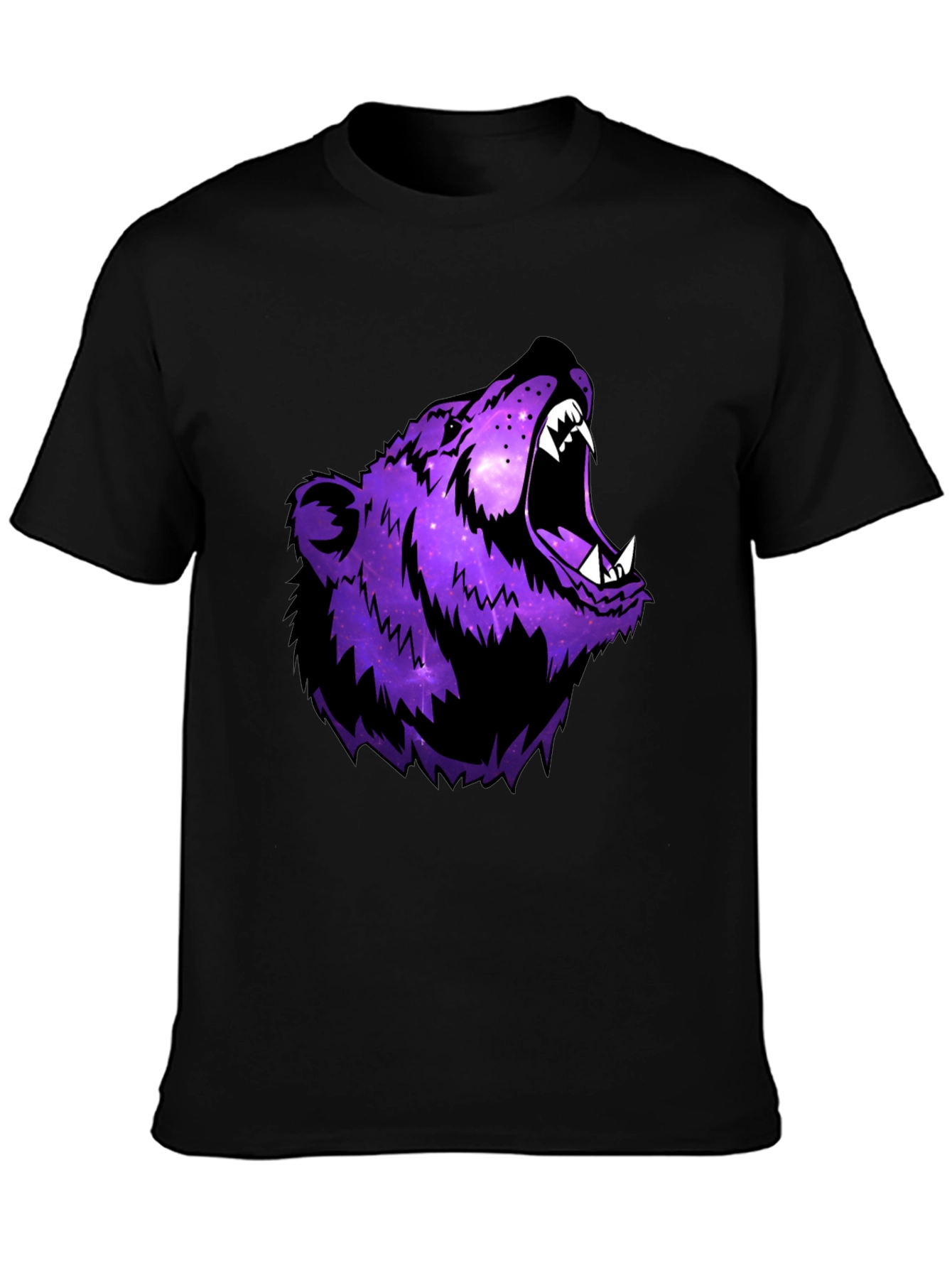 Galaxy Bear Graphic Black T-Shirt