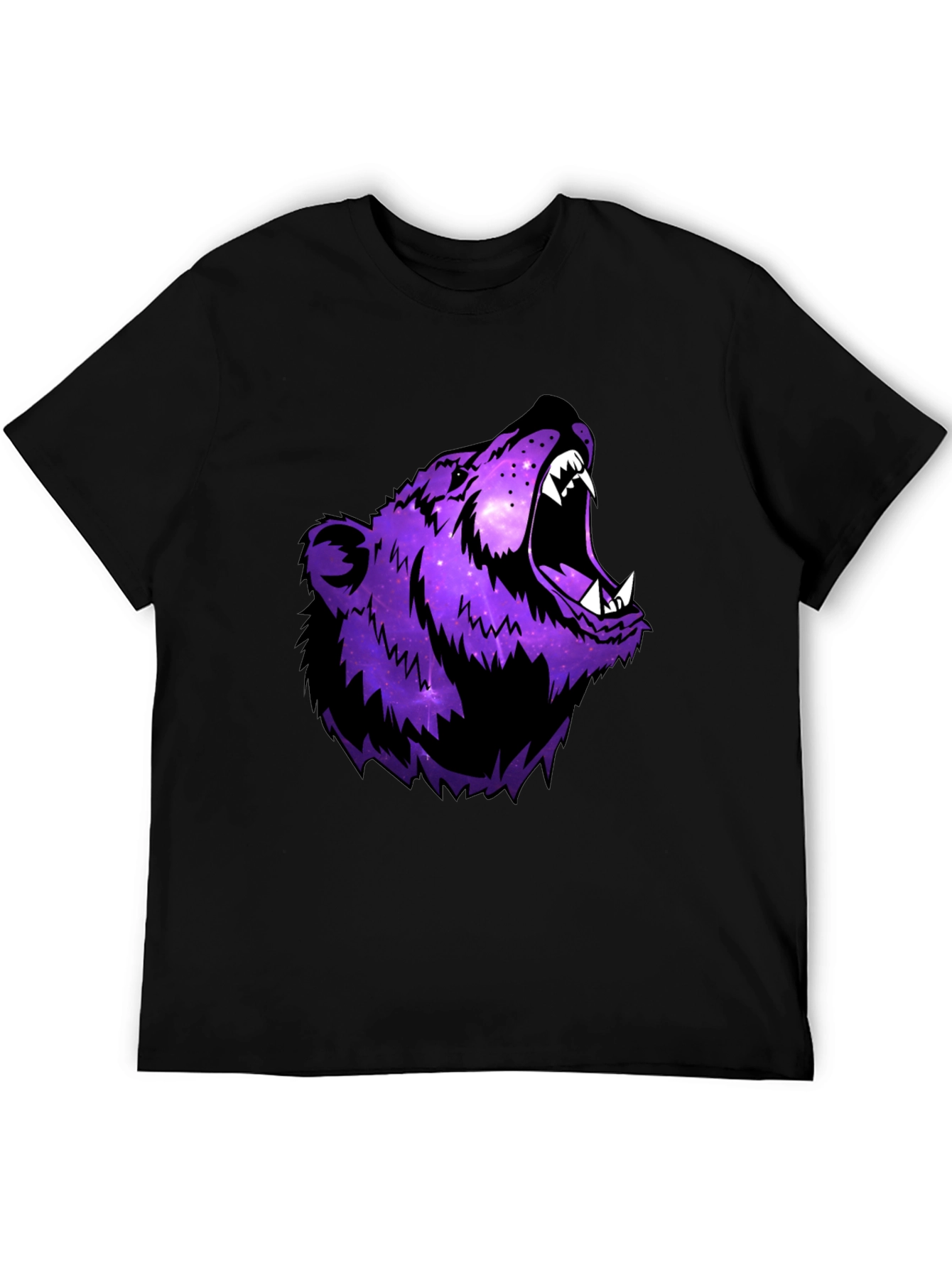 Galaxy Bear Graphic Black T-Shirt