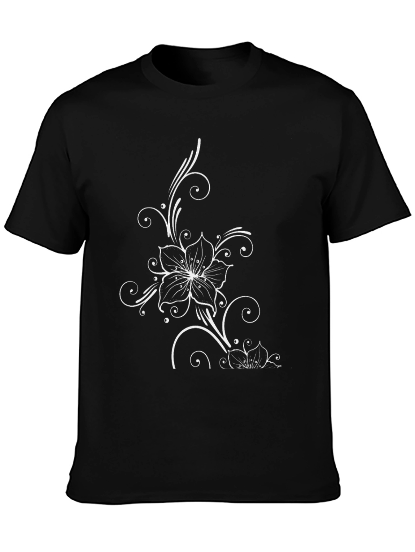 Black Floral Graphic Tee