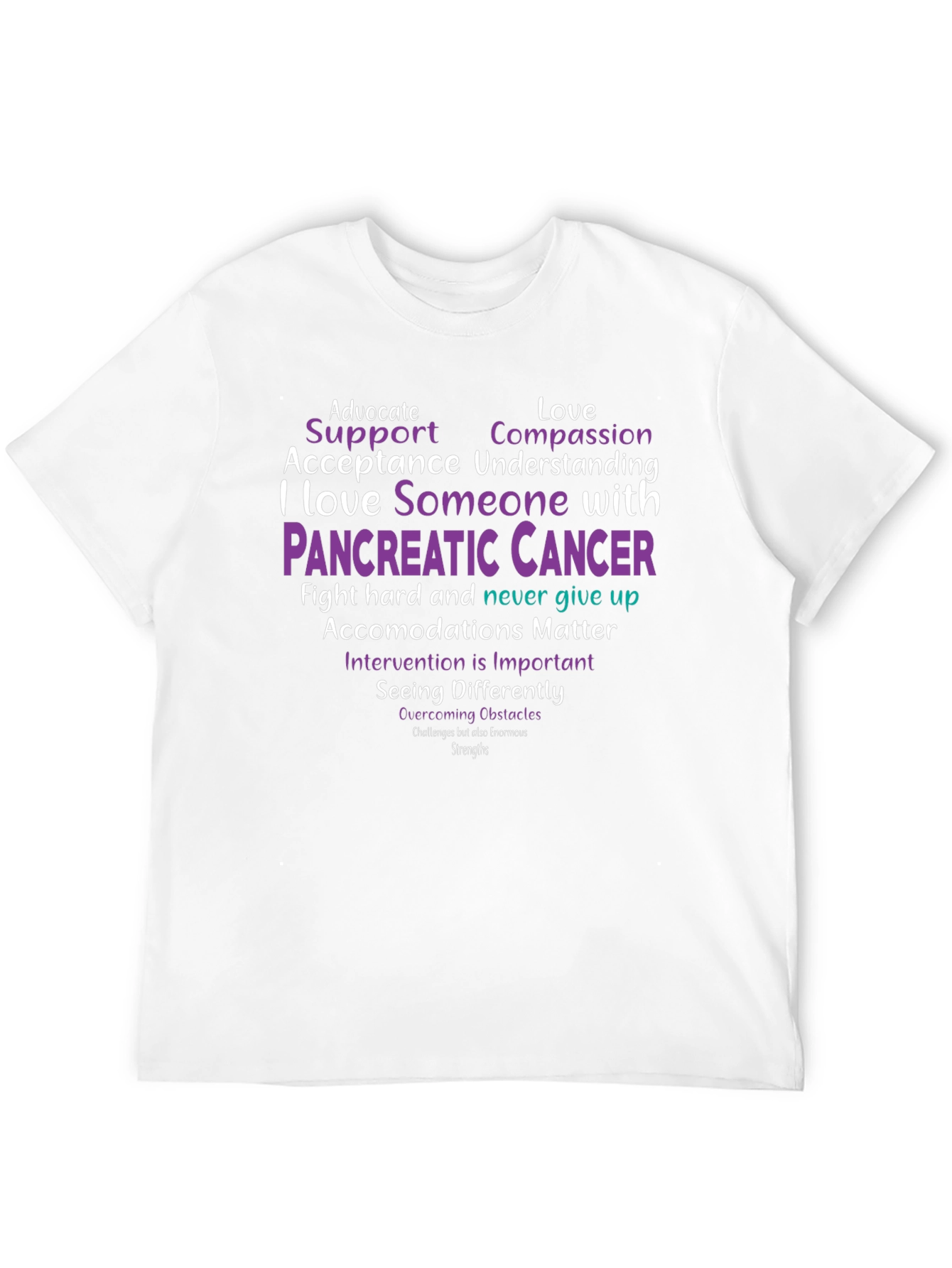Pancreatic Cancer Awareness T-Shirt - Advocate Support Love