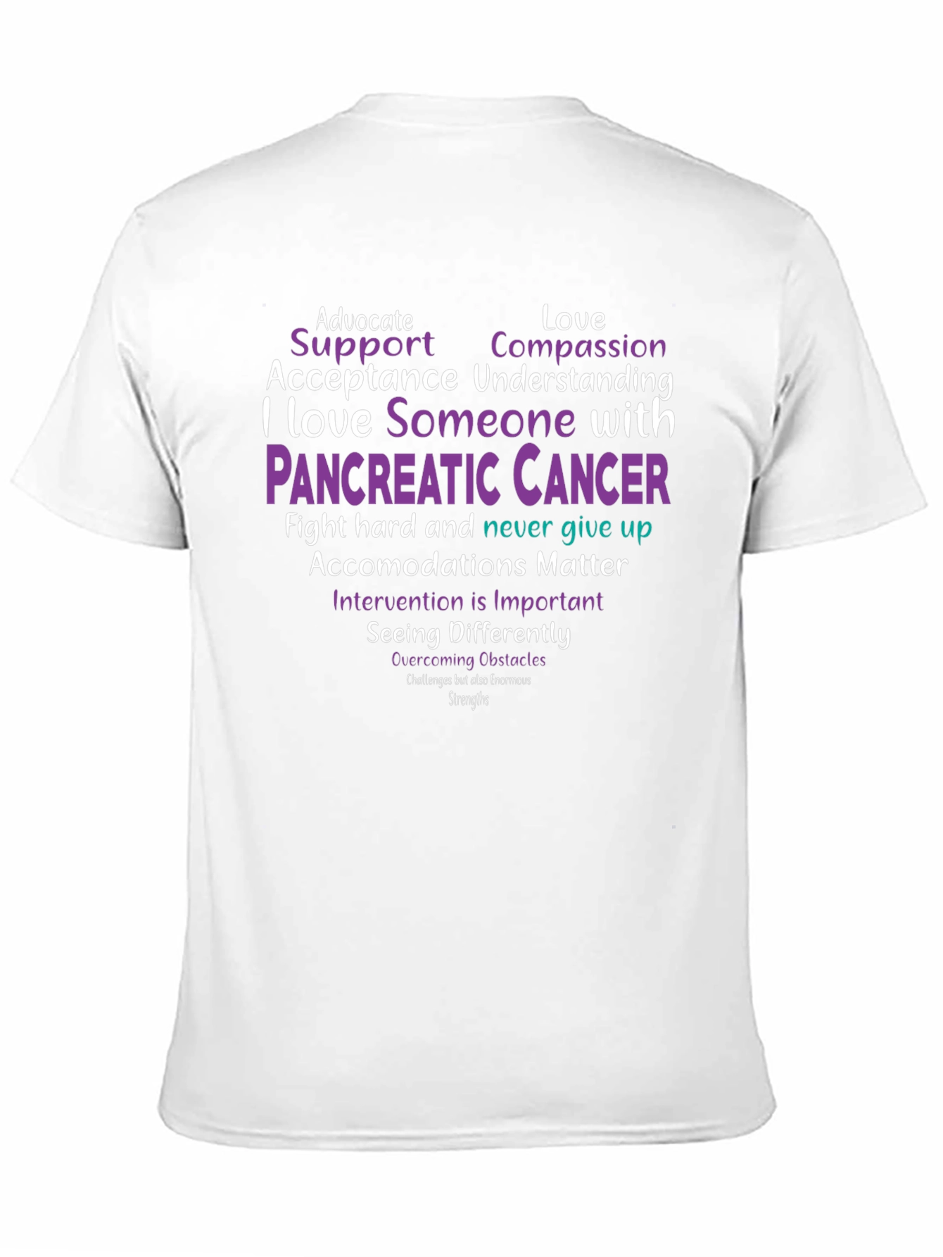 Pancreatic Cancer Awareness T-Shirt - Advocate Support Love