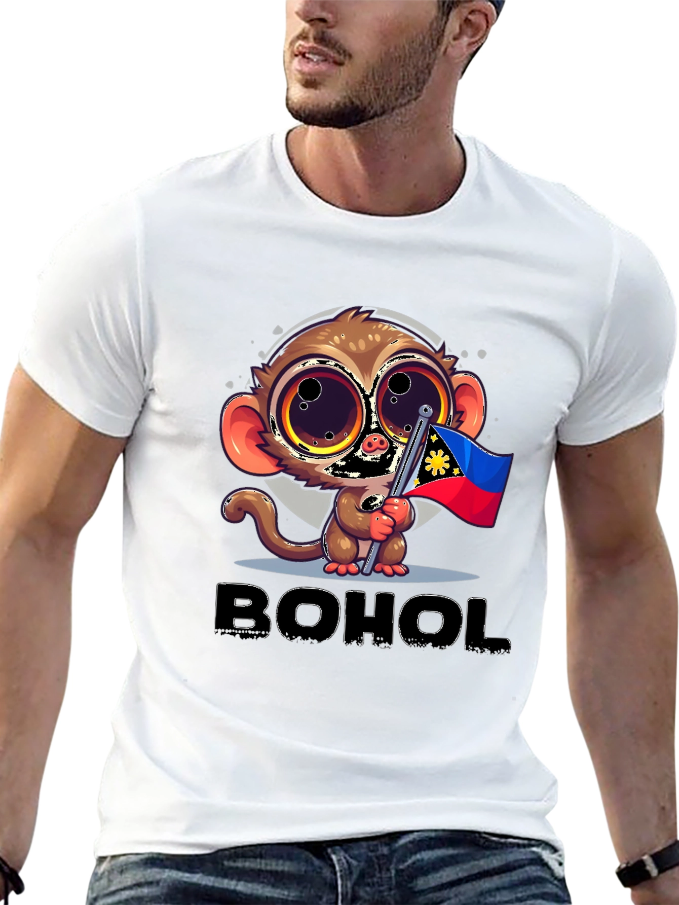 Bohol Tarsier Cartoon Graphic Tee