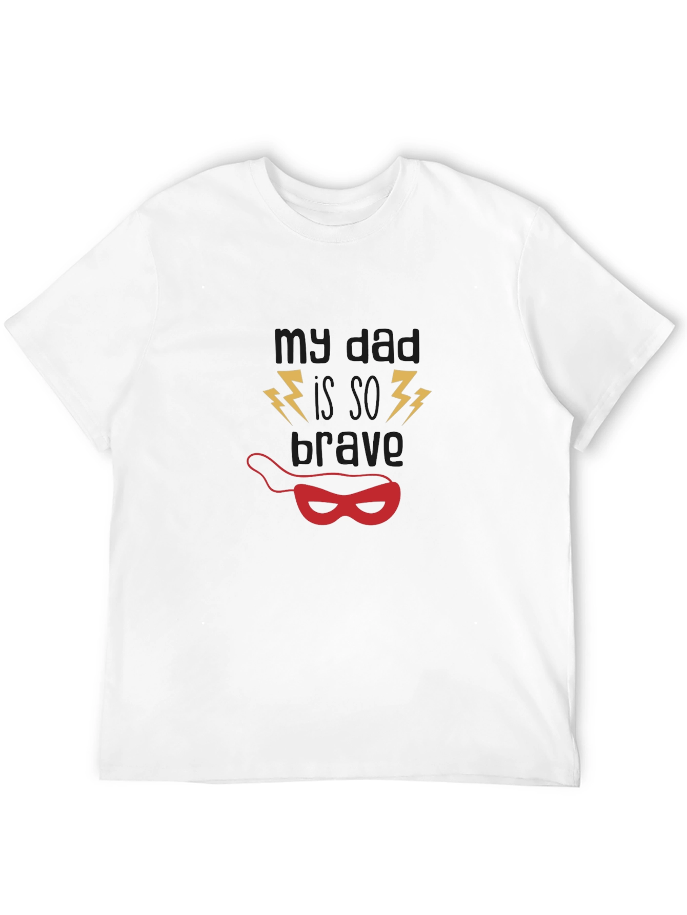 My Dad Is So Brave Black Graphic Tee