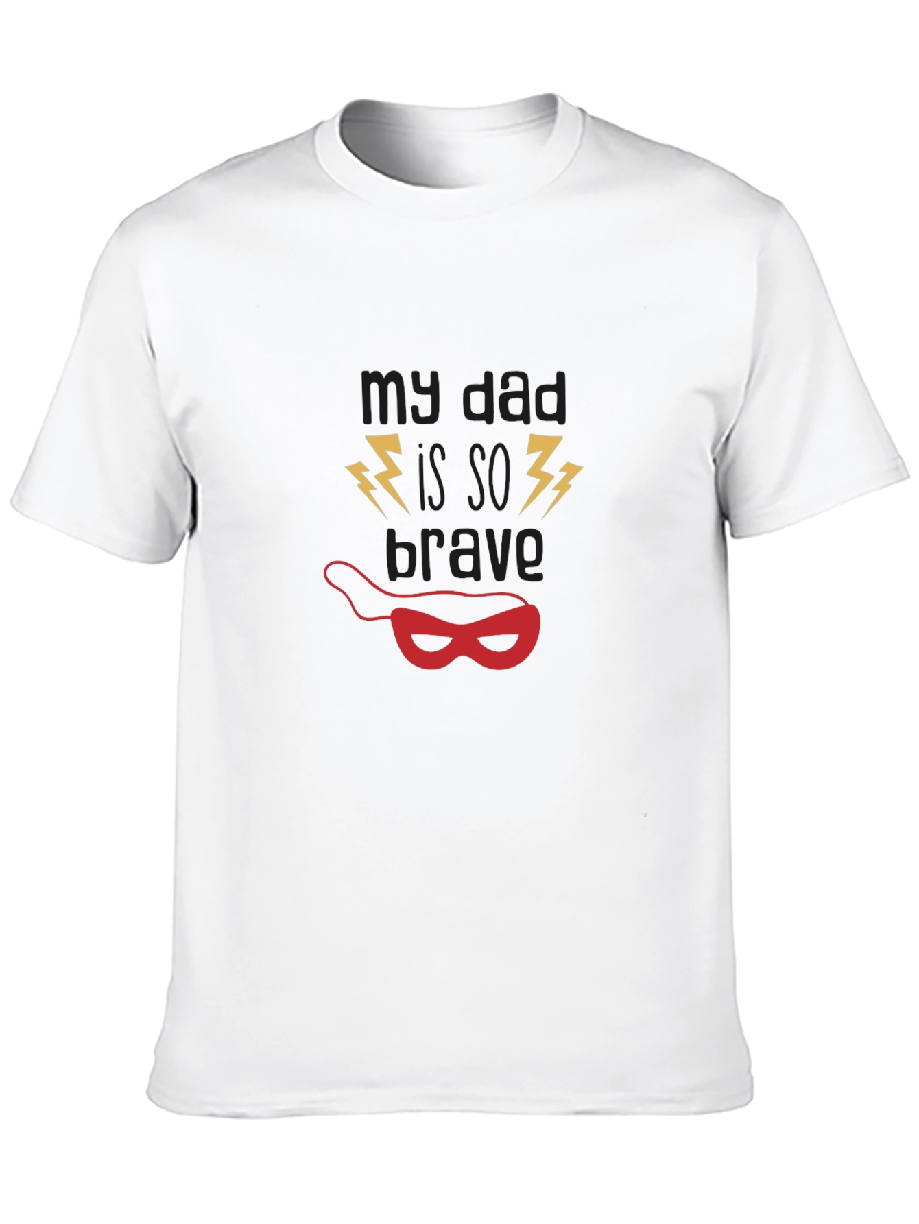My Dad Is So Brave Black Graphic Tee
