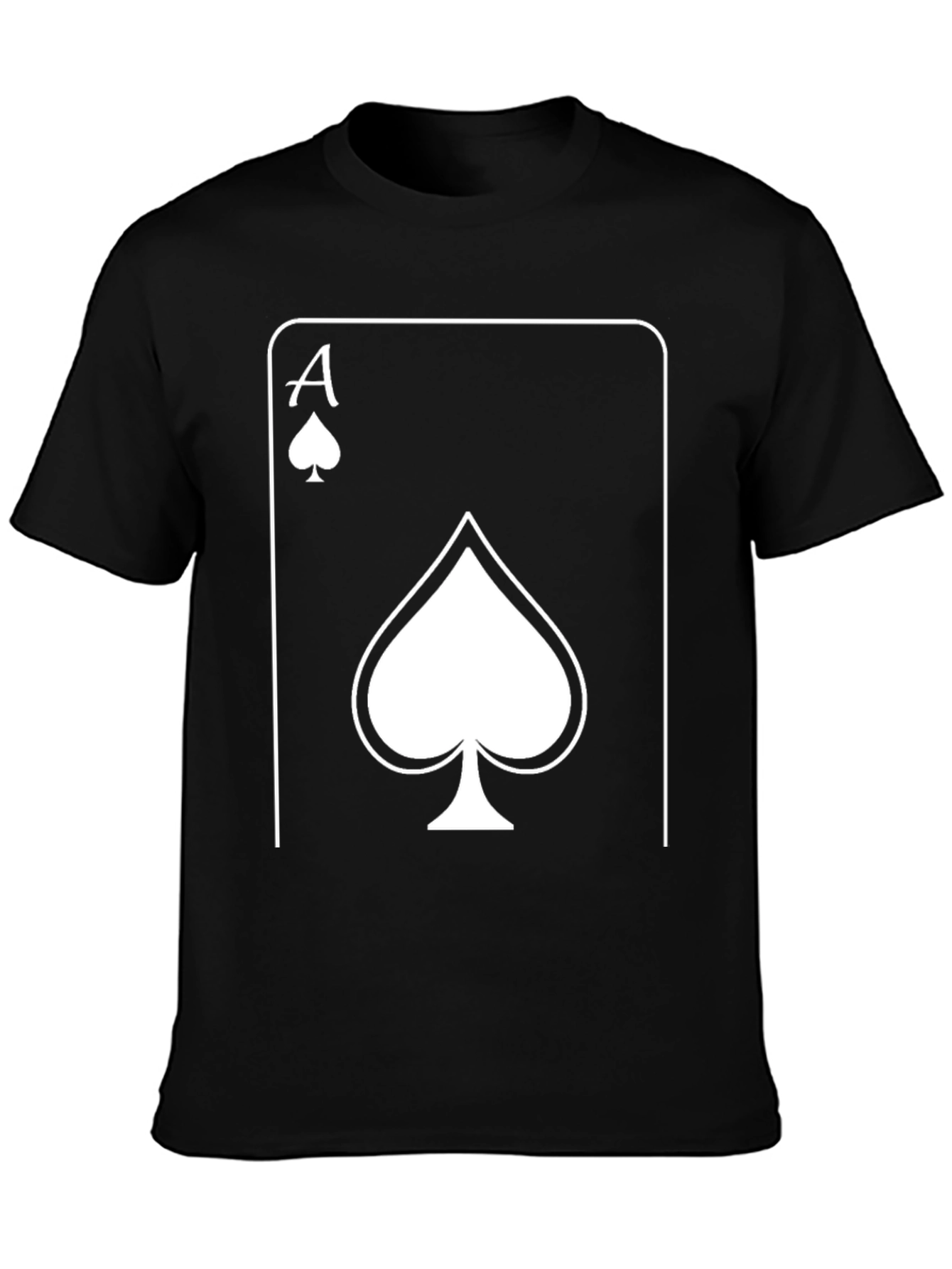 Ace of Spades Graphic Tee - Black Cotton T-Shirt