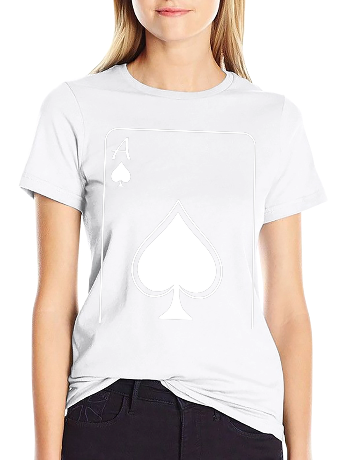 Ace of Spades Graphic Tee - Black Cotton T-Shirt