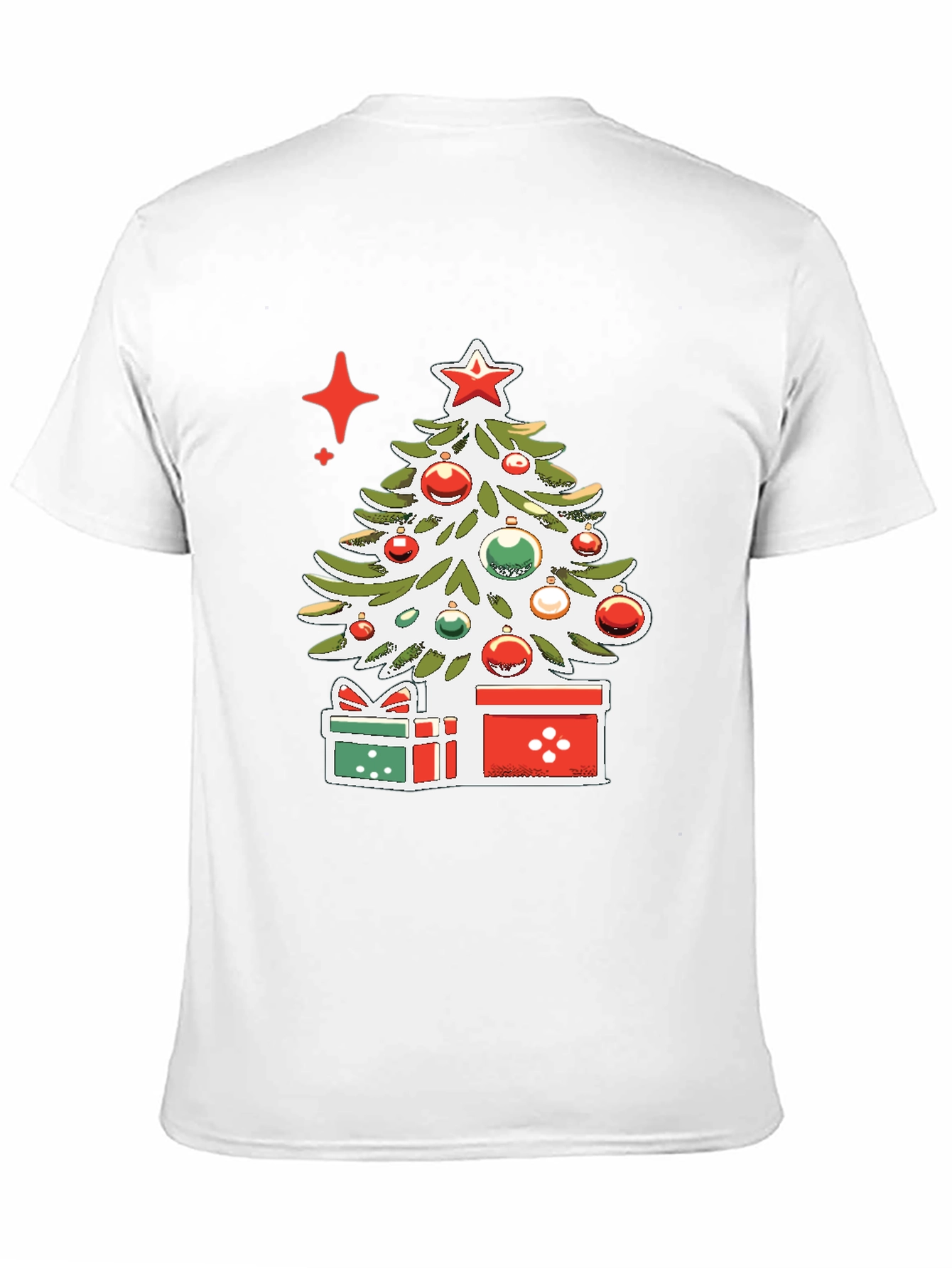 Festive Christmas Tree Graphic Tee - Holiday Style
