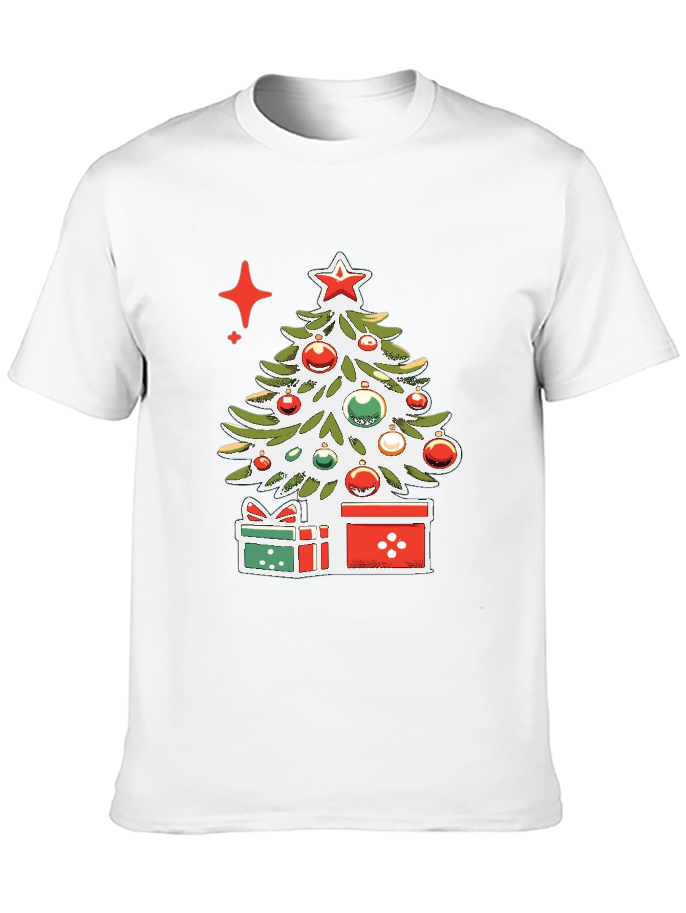 Festive Christmas Tree Graphic Tee - Holiday Style