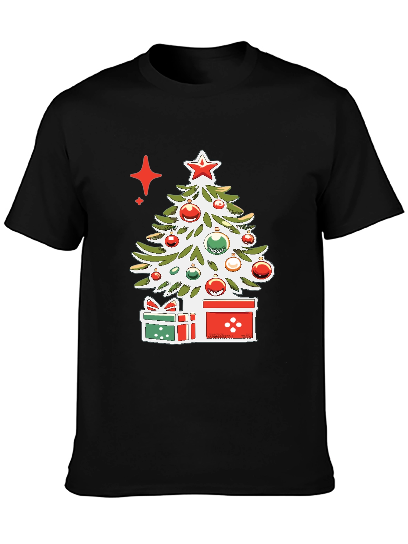 Festive Christmas Tree Graphic Tee - Holiday Style