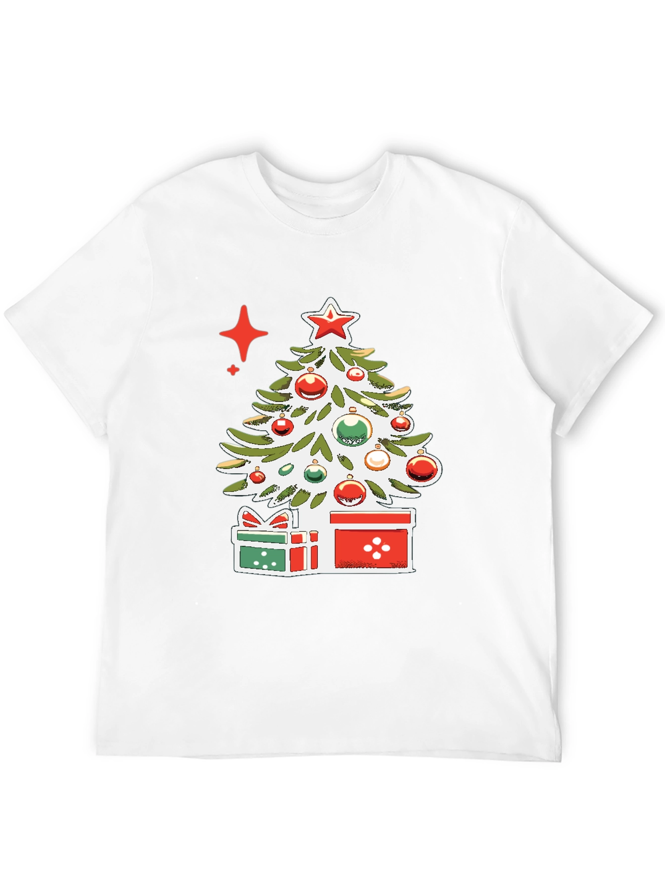 Festive Christmas Tree Graphic Tee - Holiday Style