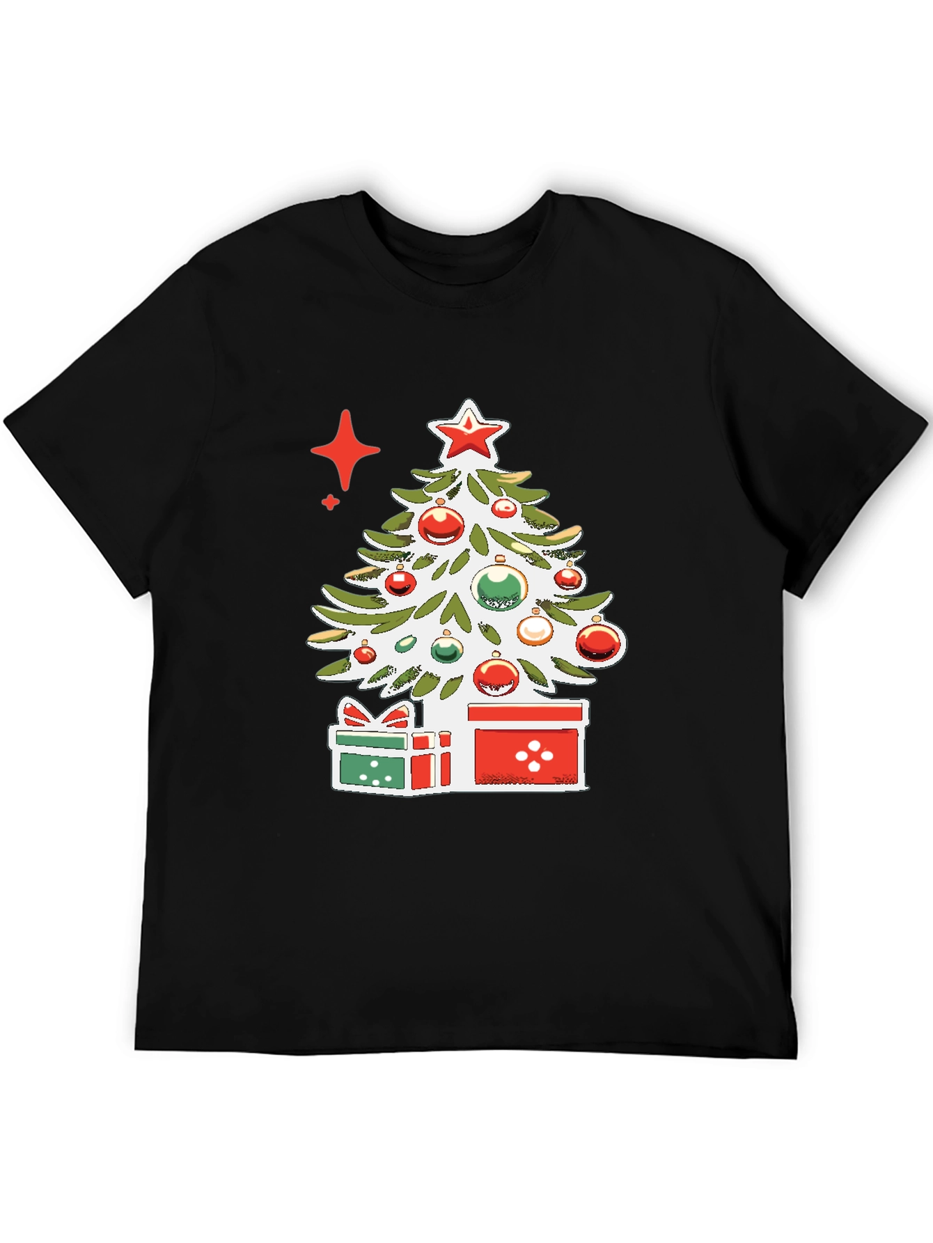 Festive Christmas Tree Graphic Tee - Holiday Style