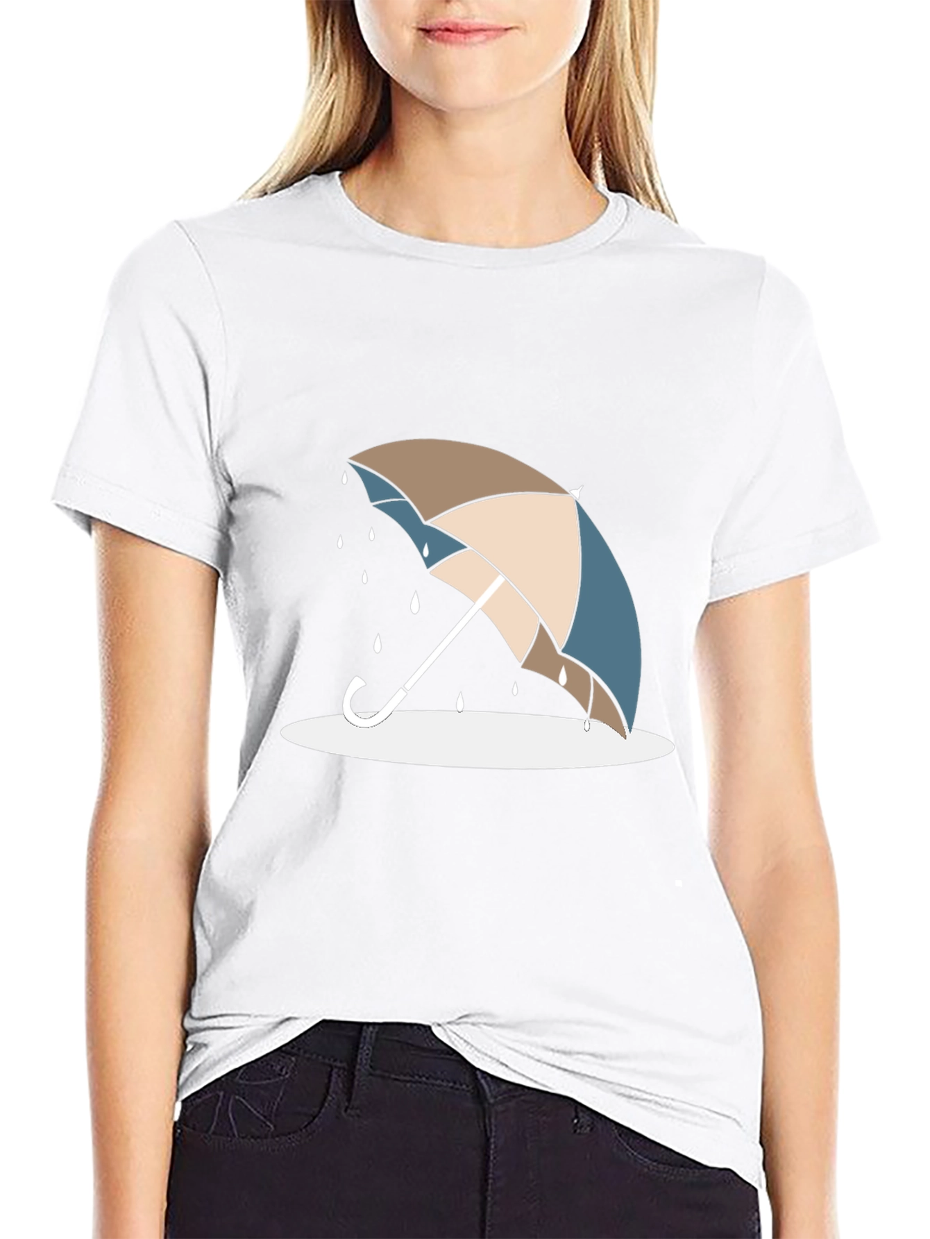 Umbrella Graphic Tee - Stylish Rain Protection