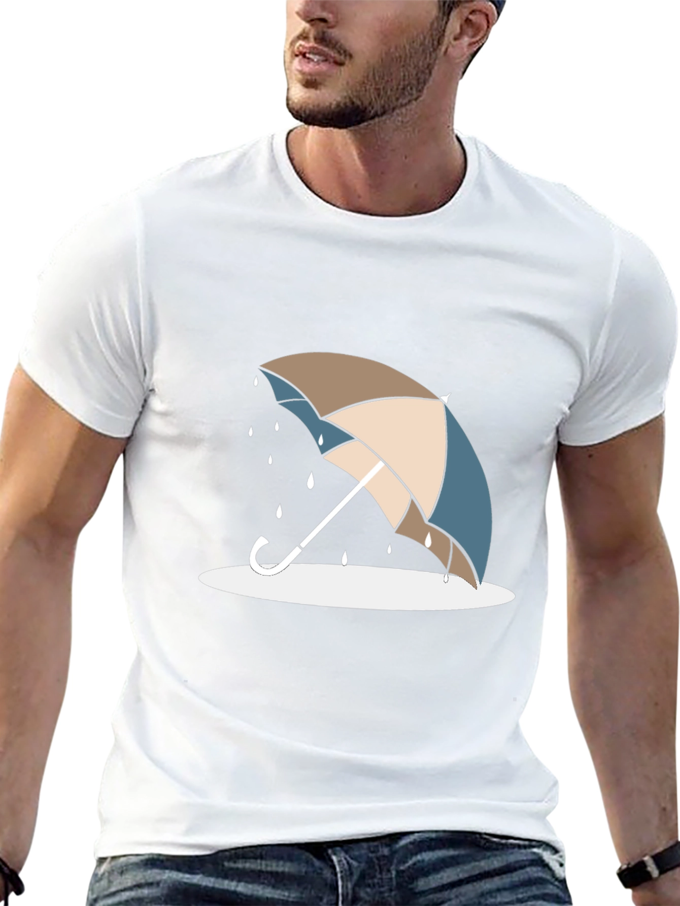 Umbrella Graphic Tee - Stylish Rain Protection