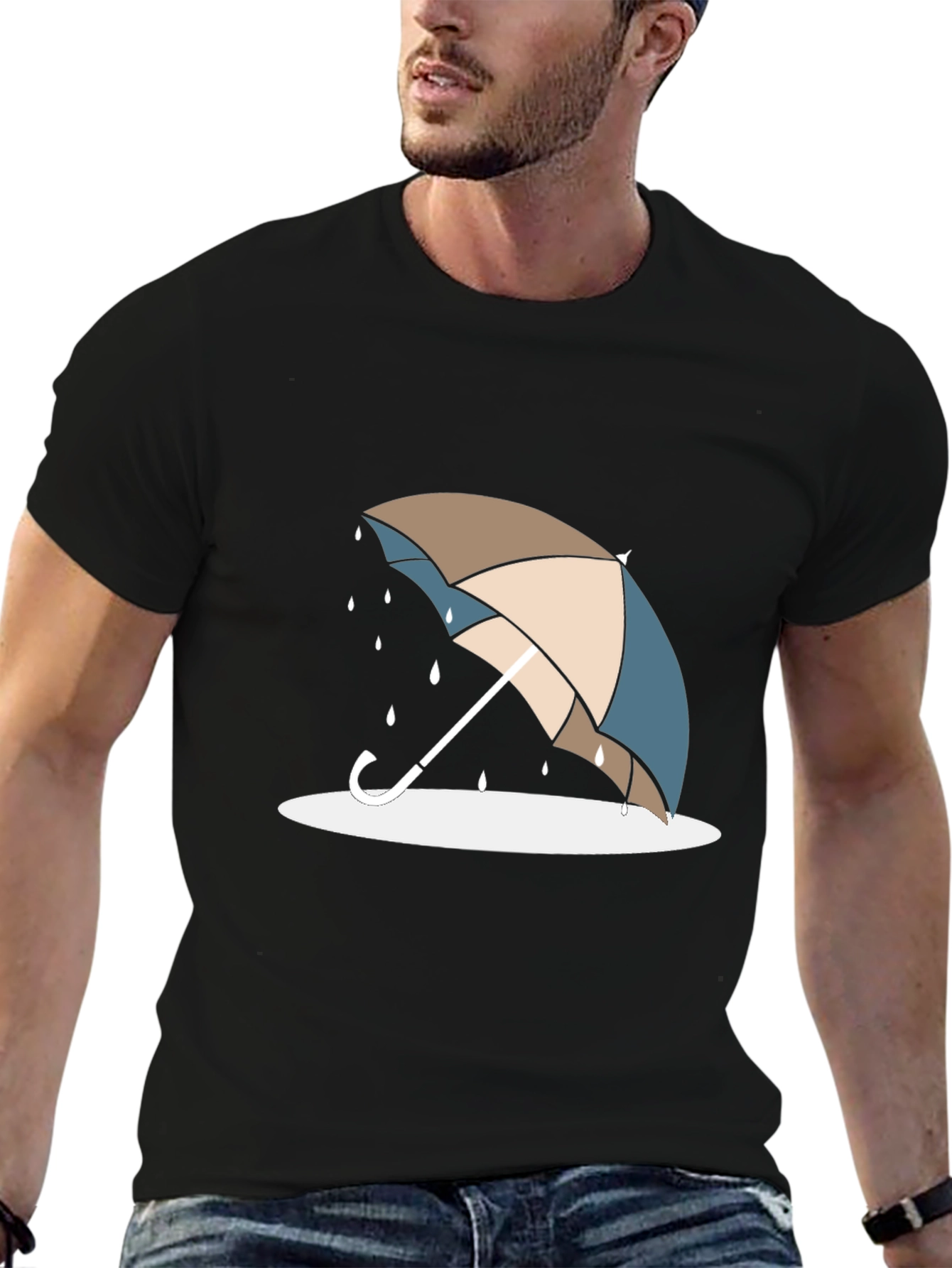 Umbrella Graphic Tee - Stylish Rain Protection