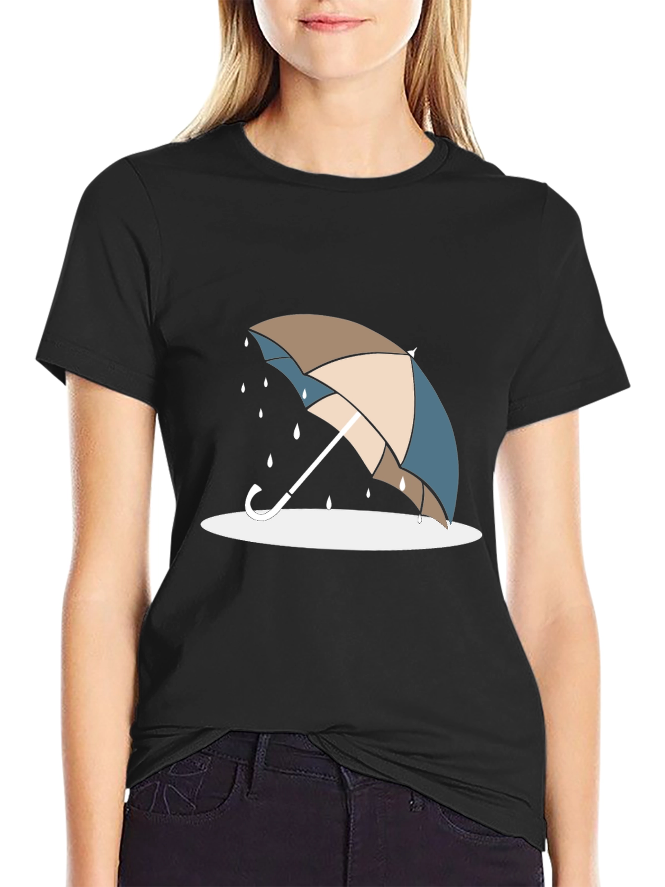 Umbrella Graphic Tee - Stylish Rain Protection