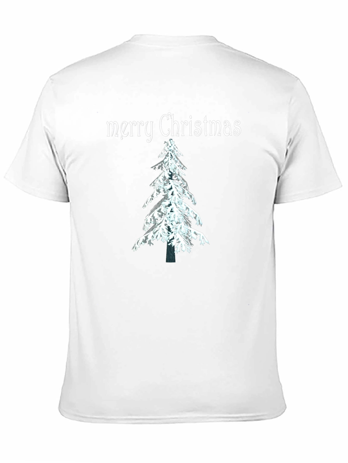 Merry Christmas Tree Graphic Tee - Holiday Festive Shirt