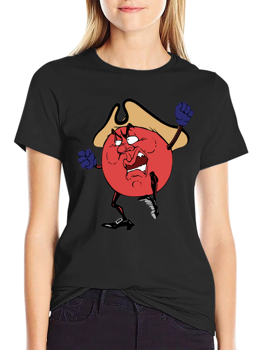 Angry Pirate Tomato T-Shirt - Black