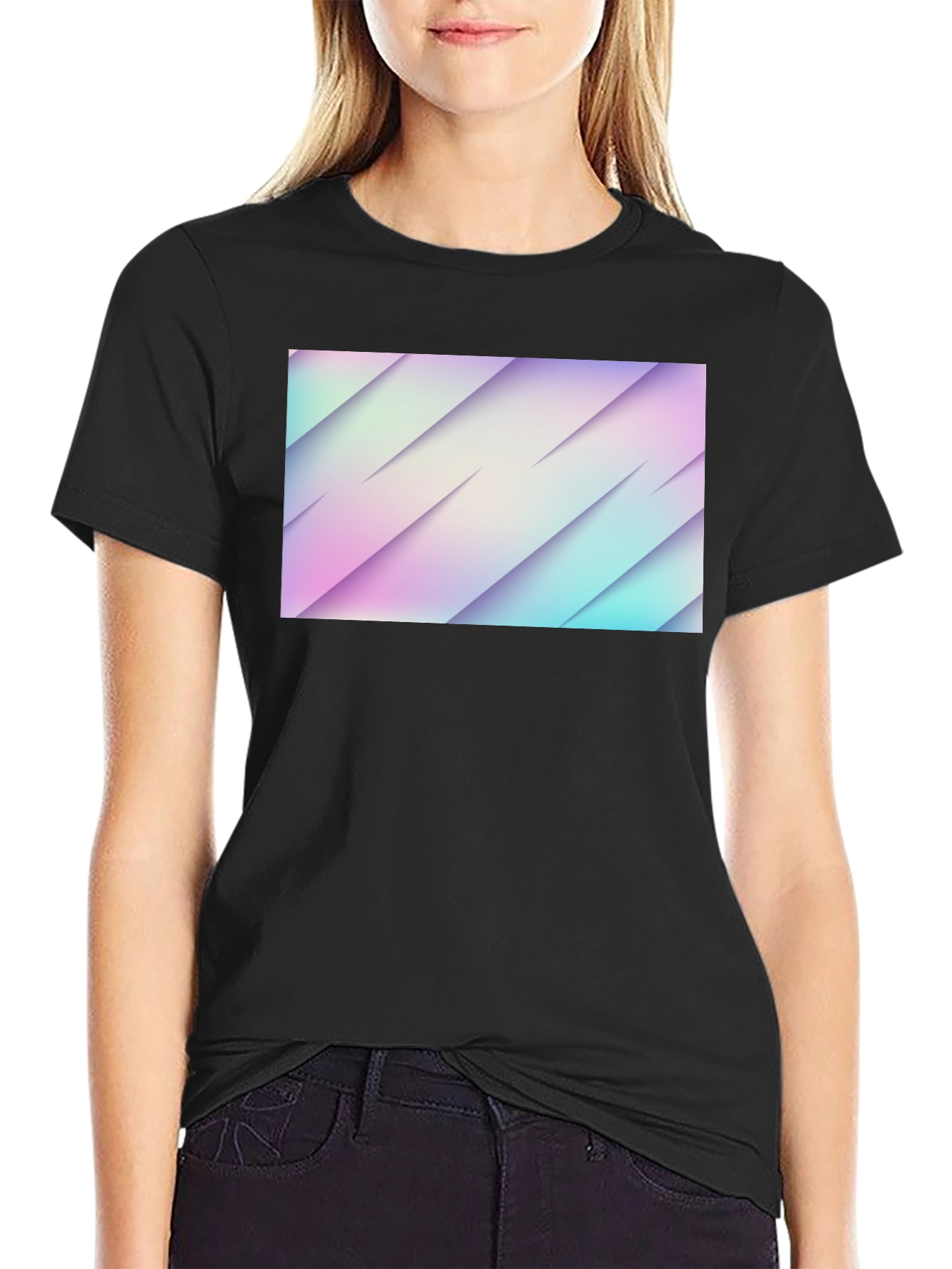 Abstract Black Graphic Tee - Modern Design