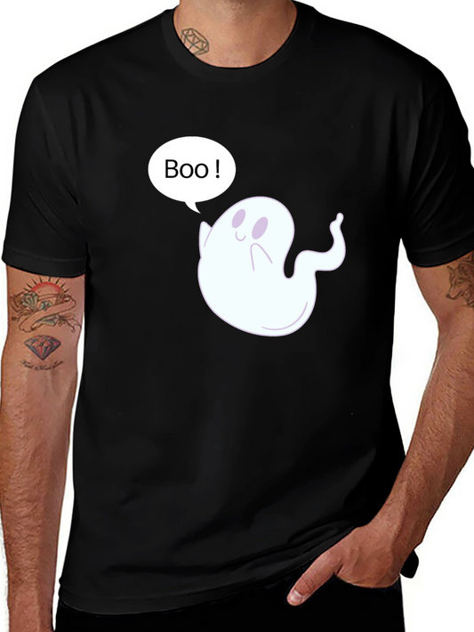 Boo Ghost Graphic Tee - Halloween Shirt