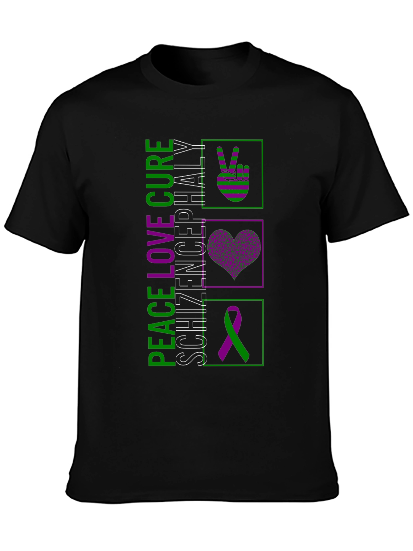 Peace Love Cure Schizophrenia Awareness T-Shirt