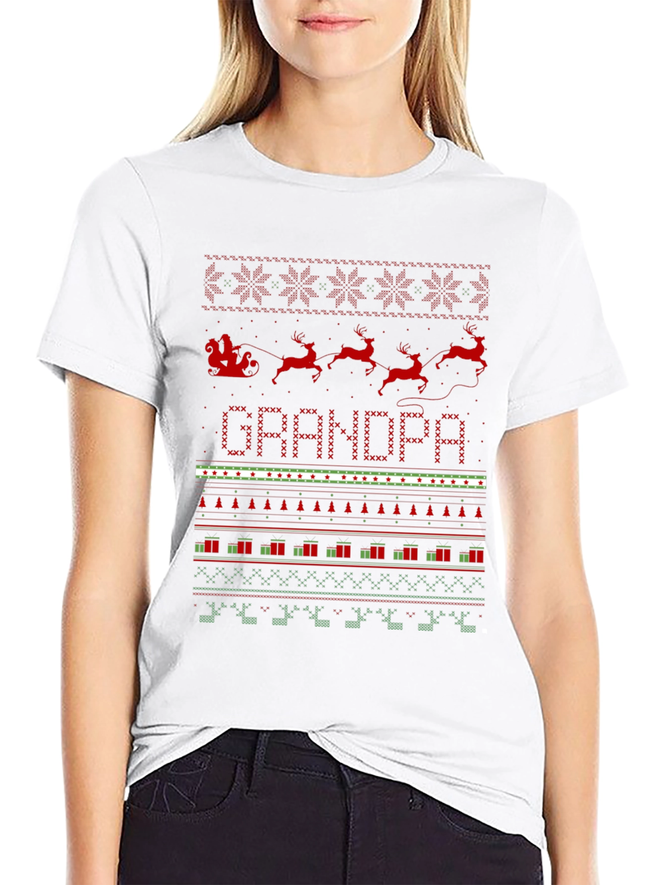 Grandpa Ugly Christmas Sweater T-Shirt