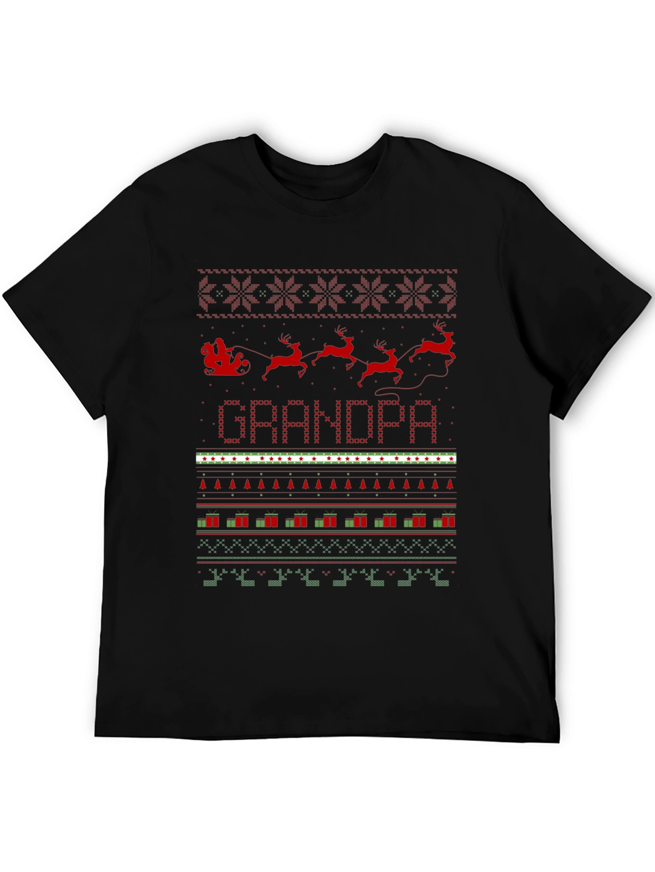 Grandpa Ugly Christmas Sweater T-Shirt