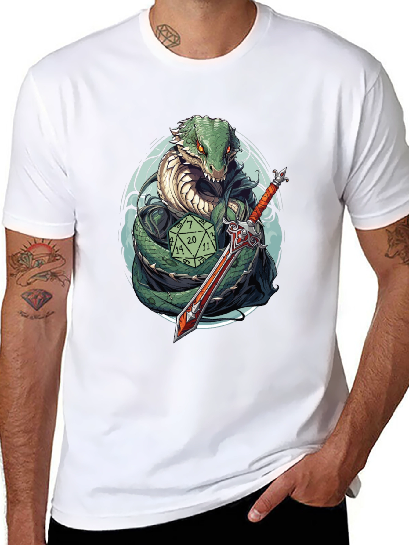D&D Snake Warrior T-Shirt