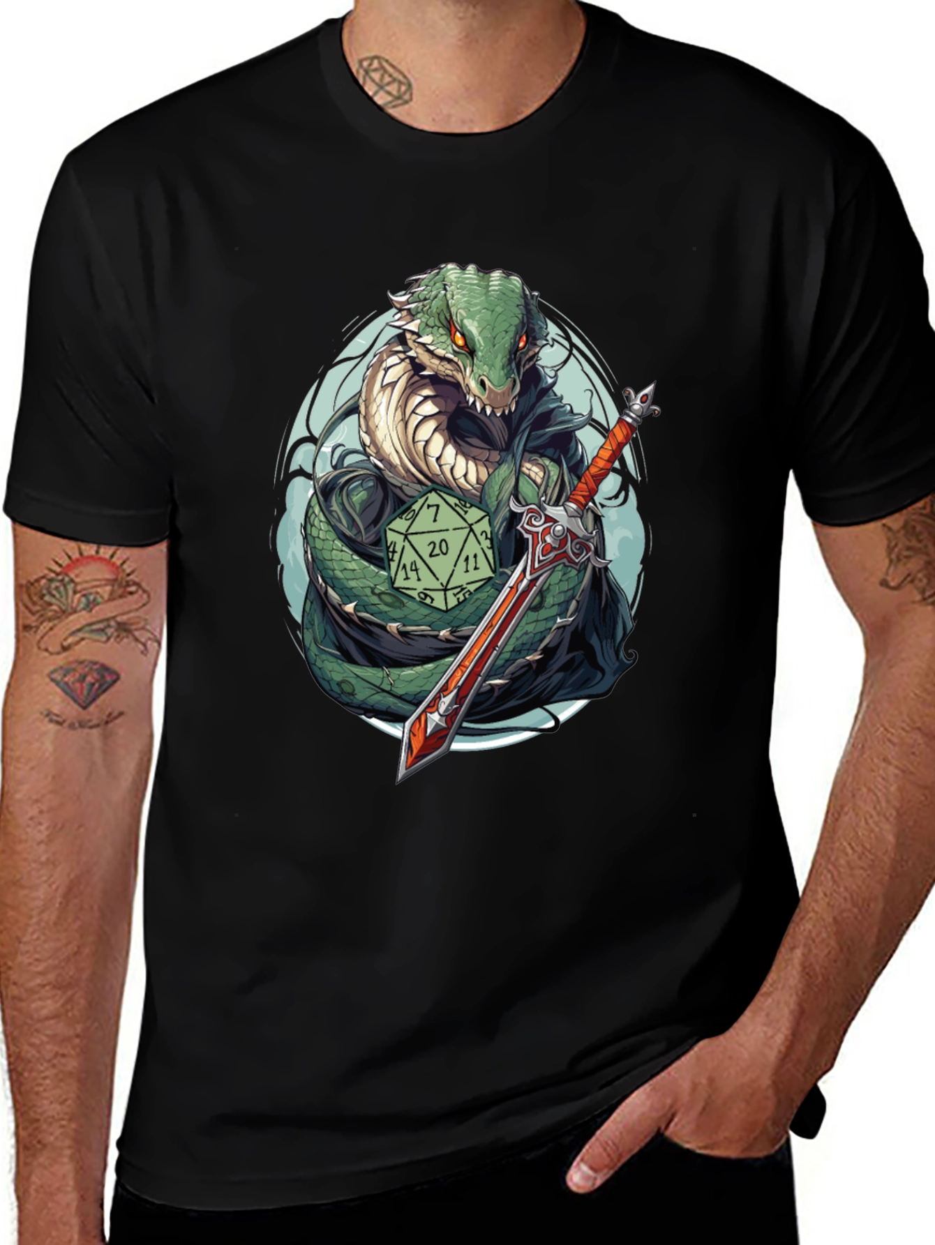 D&D Snake Warrior T-Shirt