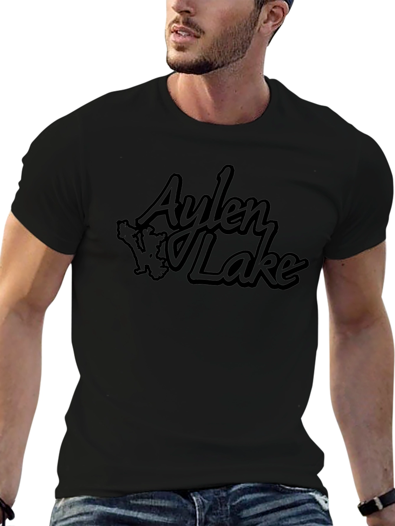 Aylen Lake T-Shirt - Black Graphic Tee