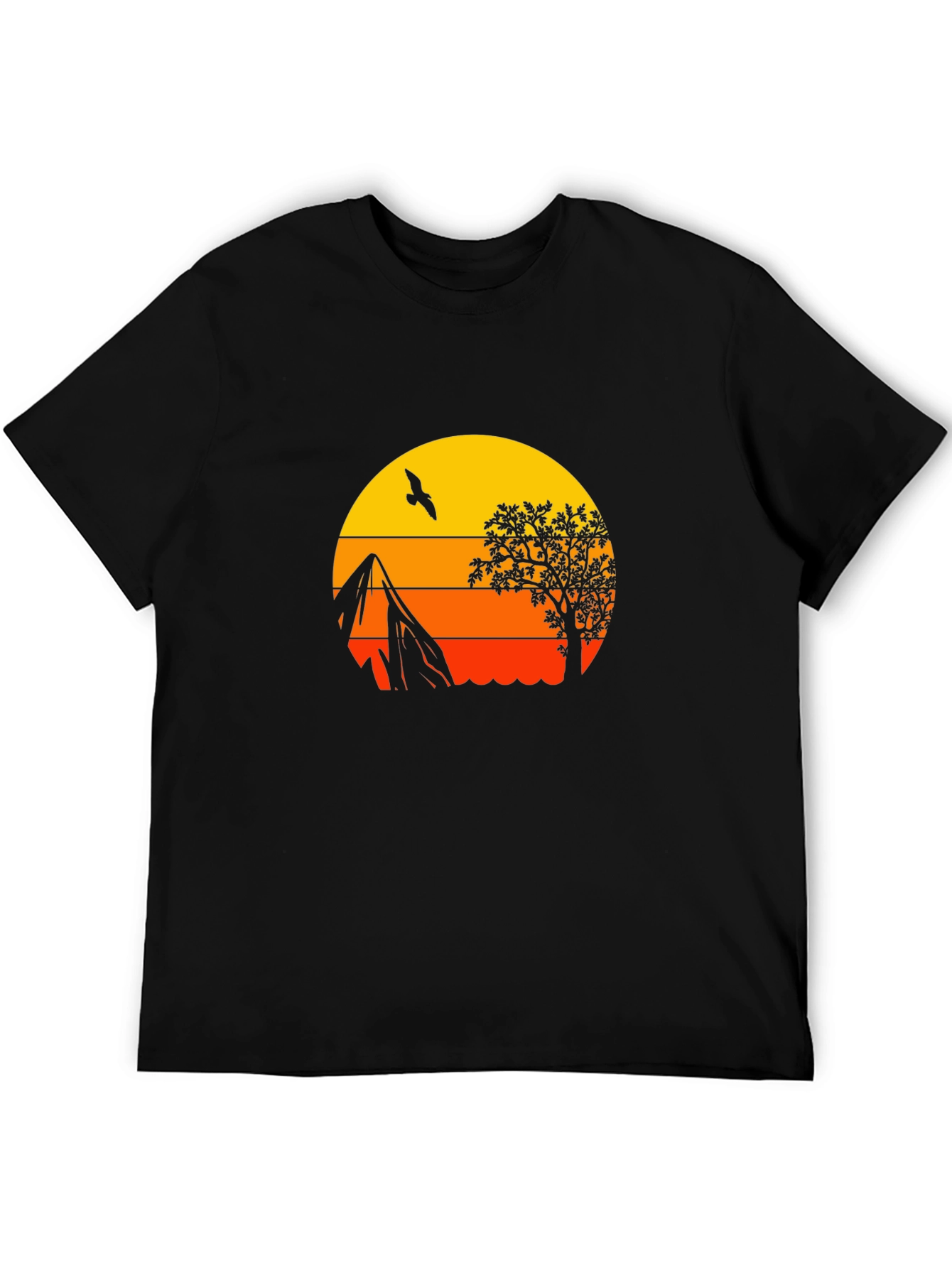 Sunset Silhouette Graphic Tee - Nature Inspired Design