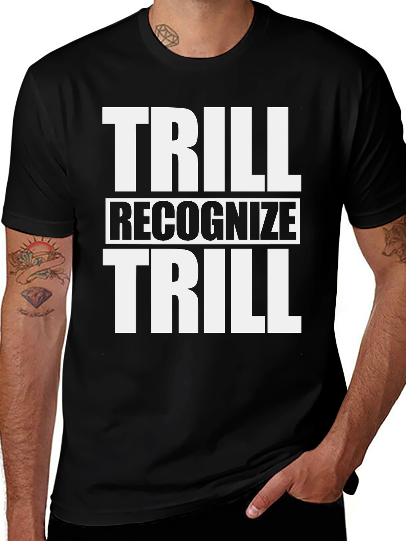 Trill Recognize Trill Black T-Shirt