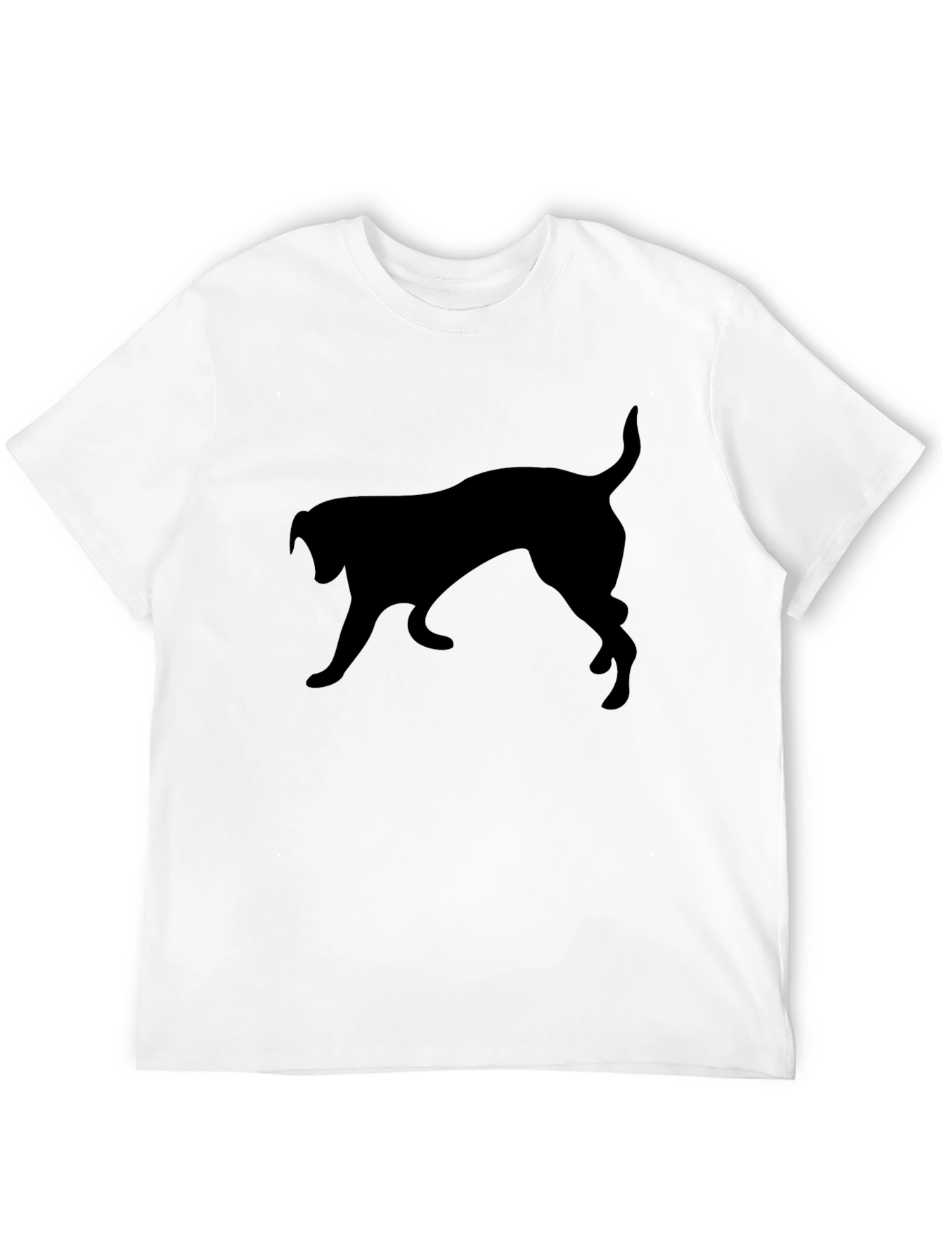 Black Dog Silhouette T-Shirt - Casual Comfort