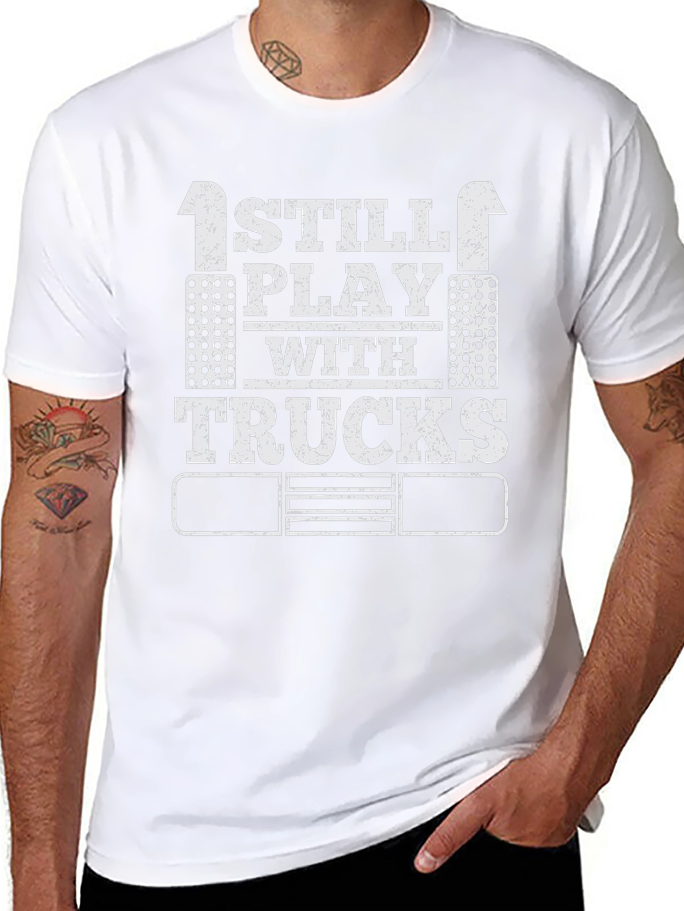 I Still Play with Trucks T-Shirt Adult Trucker Tee