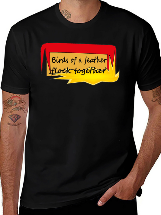 Birds of a Feather T-Shirt - Black Crew Neck