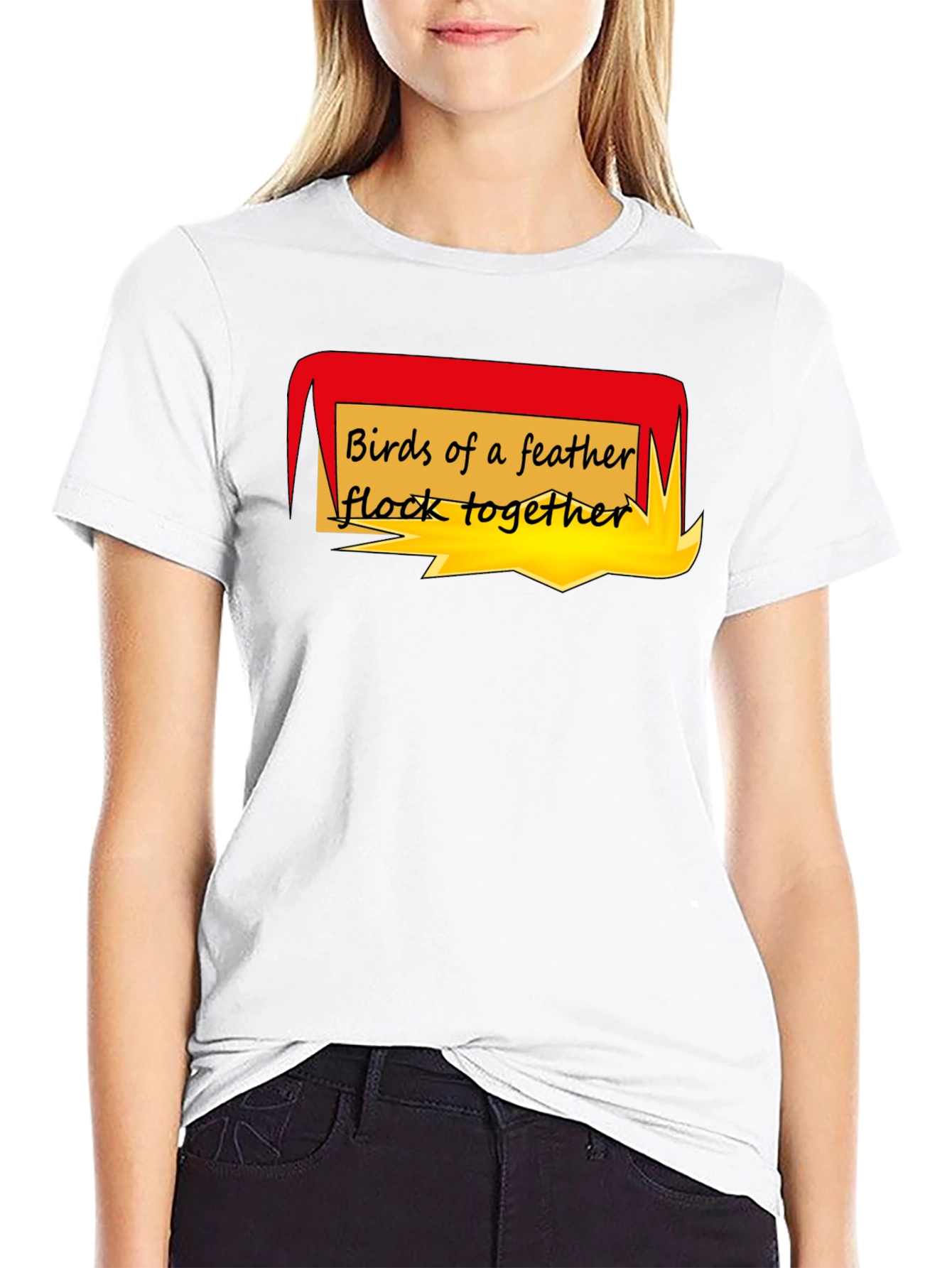 Birds of a Feather T-Shirt - Black Crew Neck