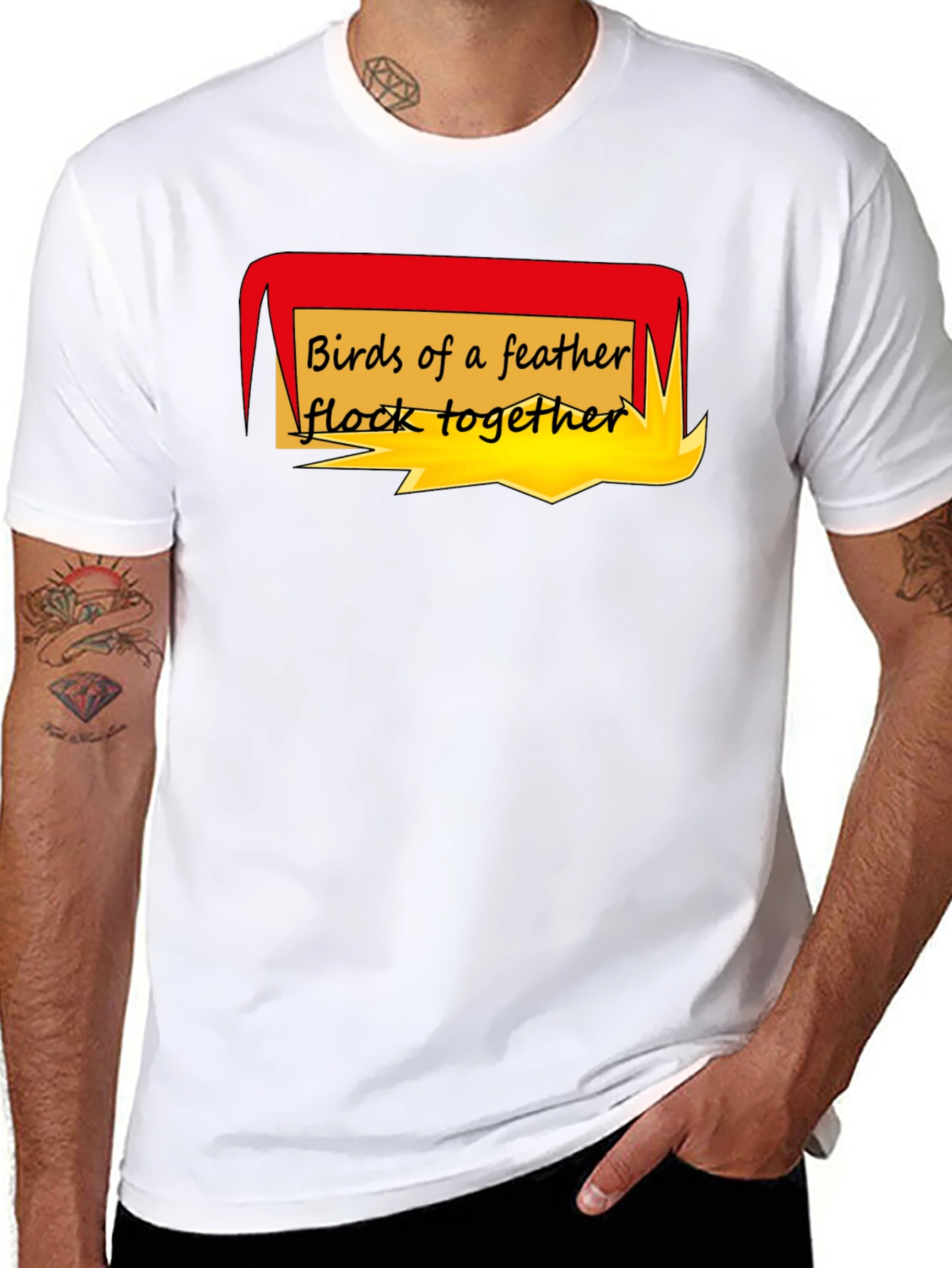 Birds of a Feather T-Shirt - Black Crew Neck