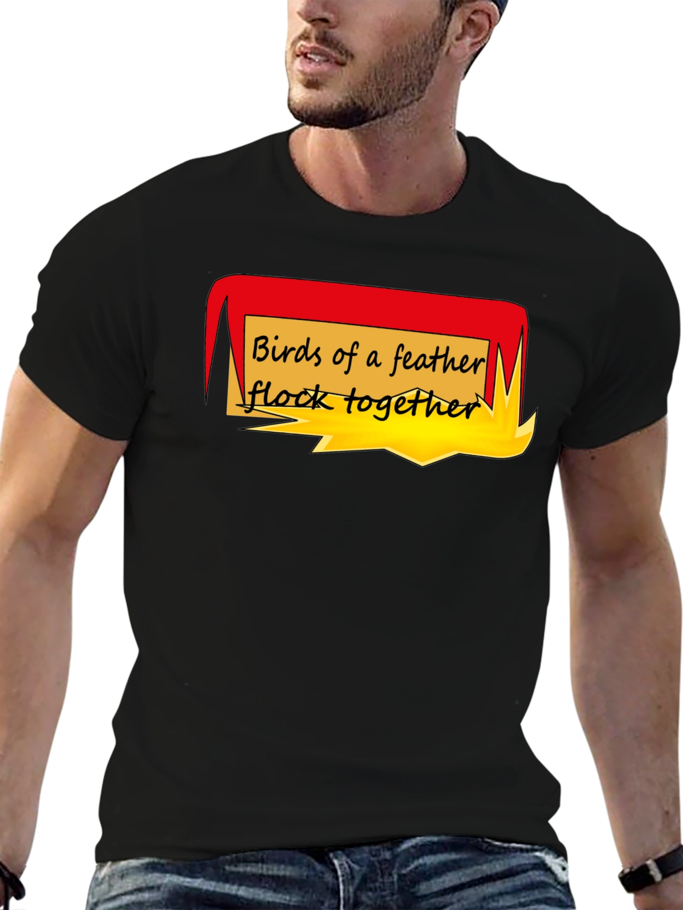 Birds of a Feather T-Shirt - Black Crew Neck