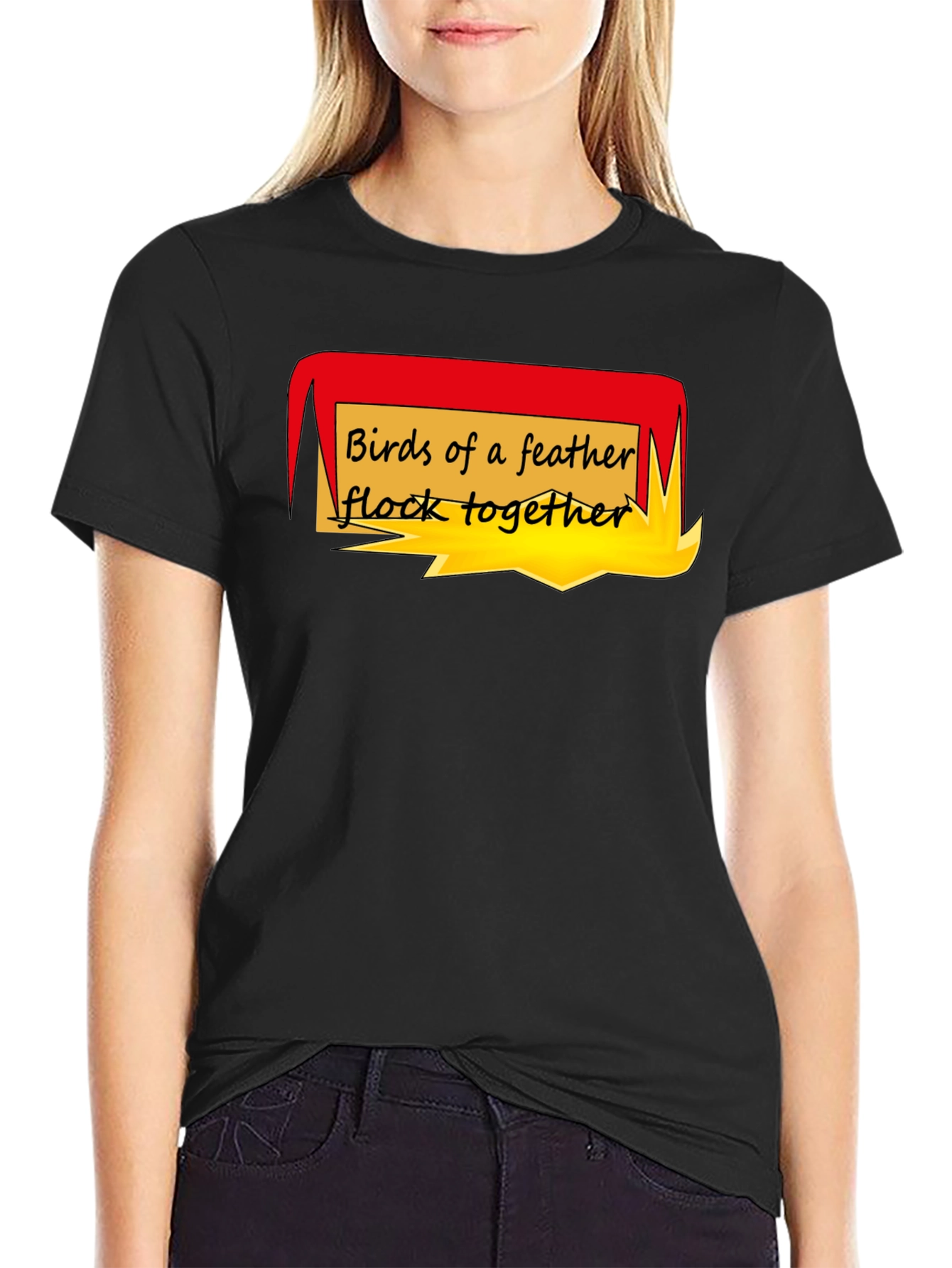 Birds of a Feather T-Shirt - Black Crew Neck