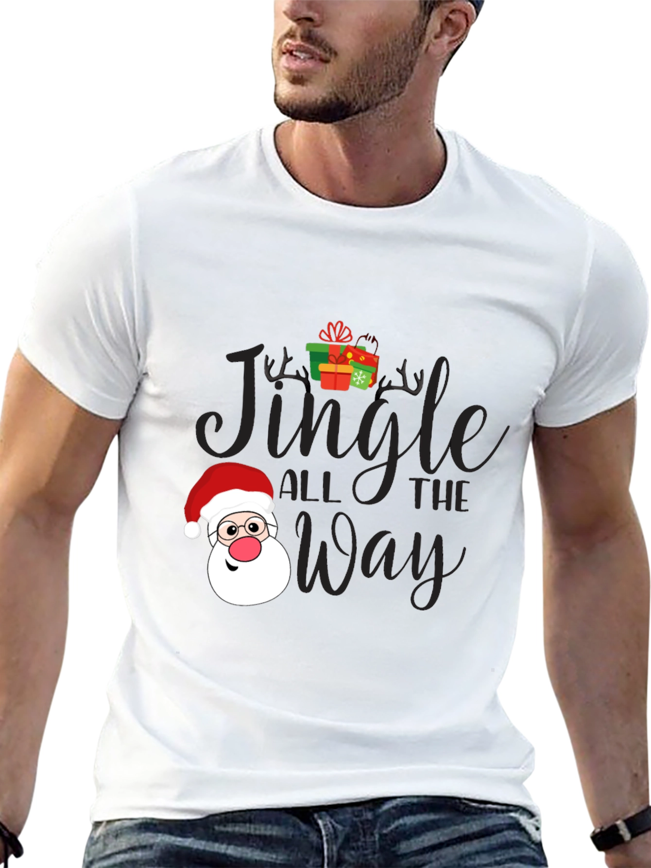 Jingle All The Way Santa Christmas T-Shirt