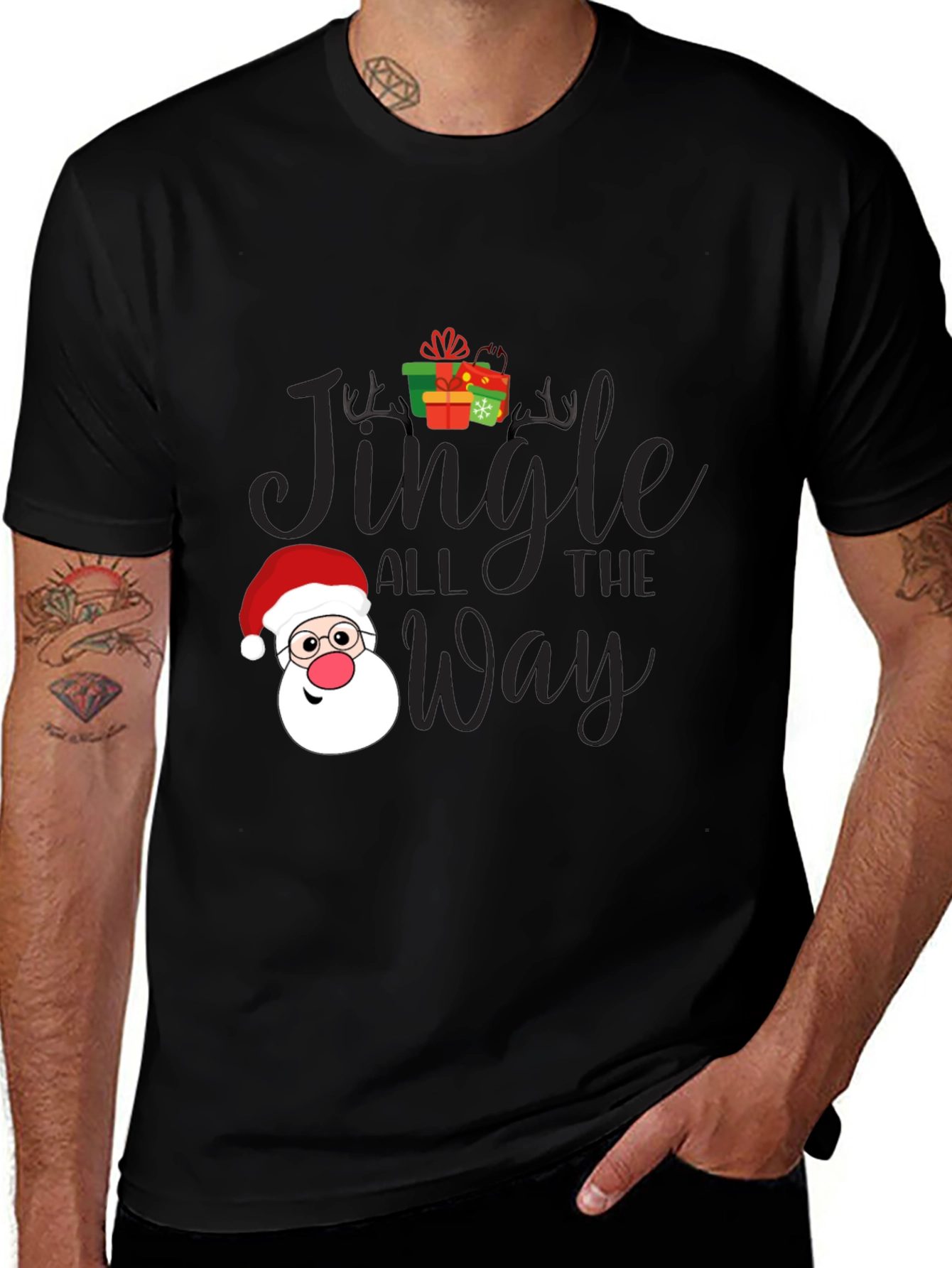 Jingle All The Way Santa Christmas T-Shirt