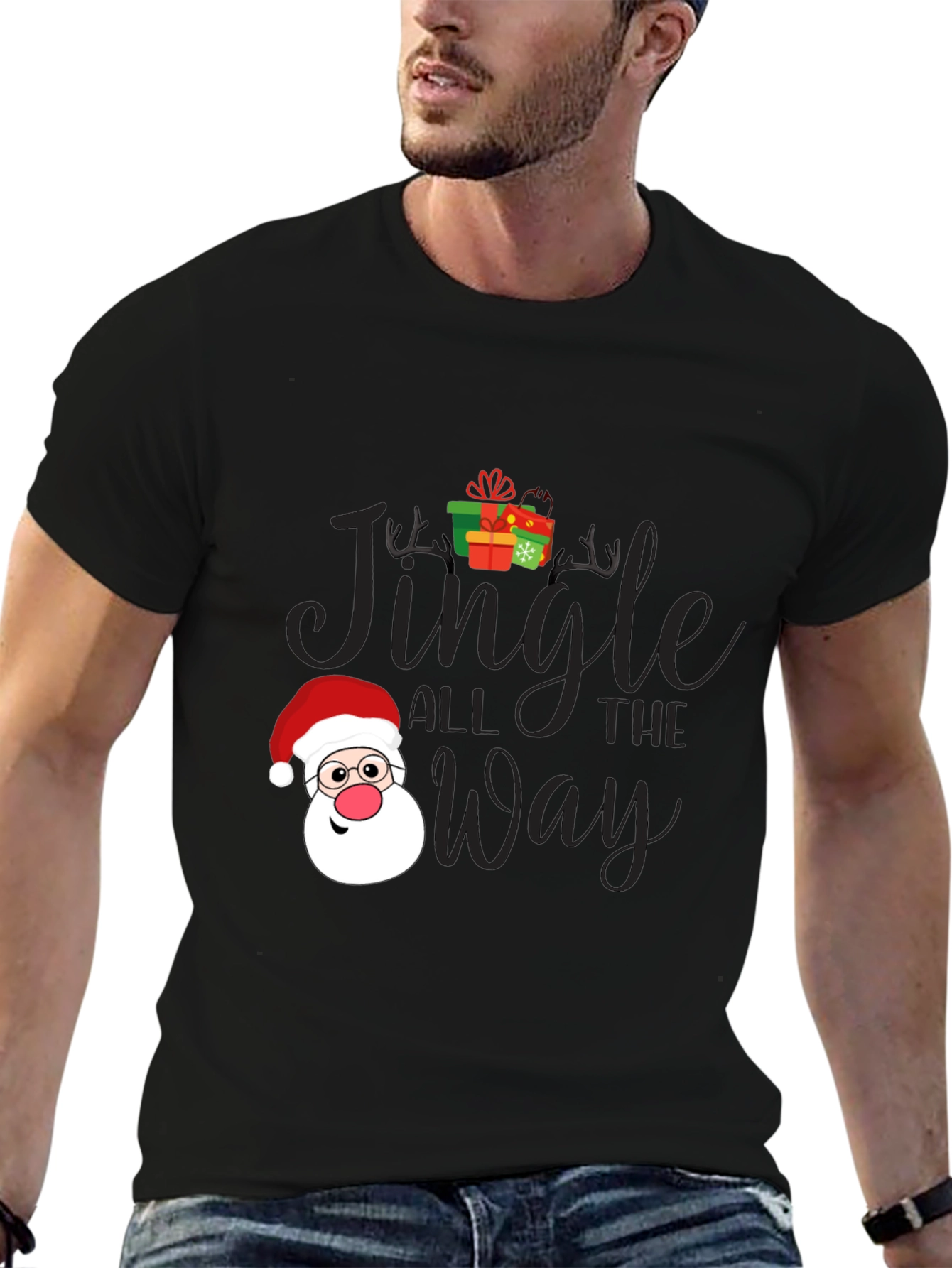 Jingle All The Way Santa Christmas T-Shirt
