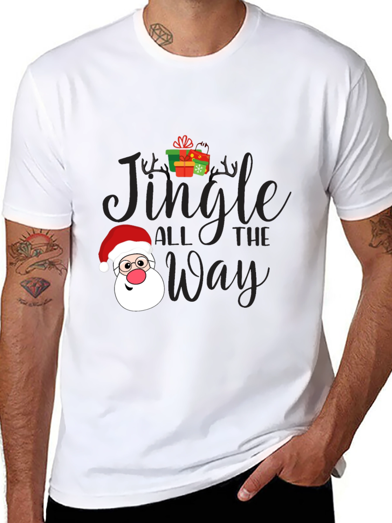 Jingle All The Way Santa Christmas T-Shirt