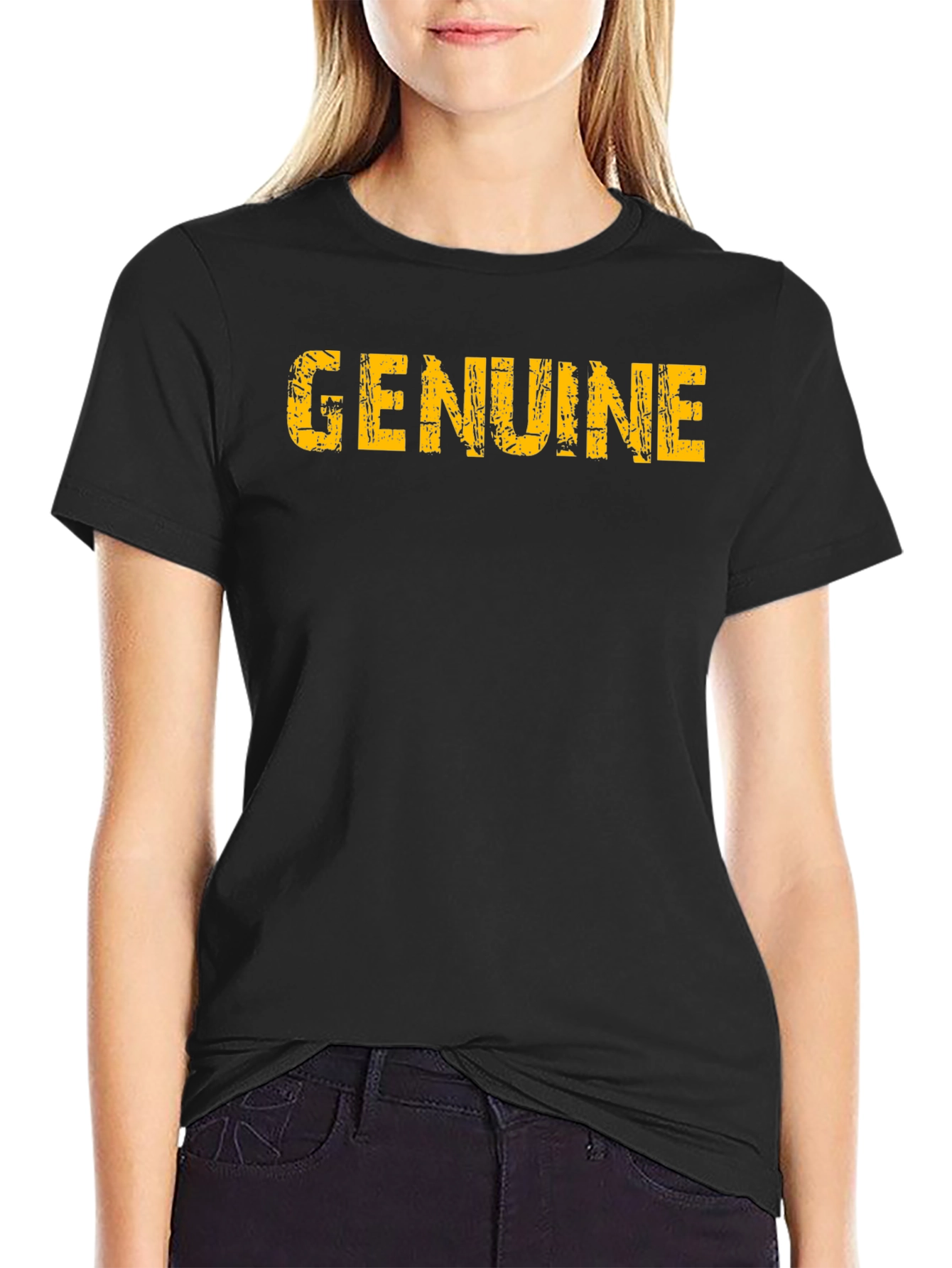 Mens Genuine Graphic Black T-Shirt