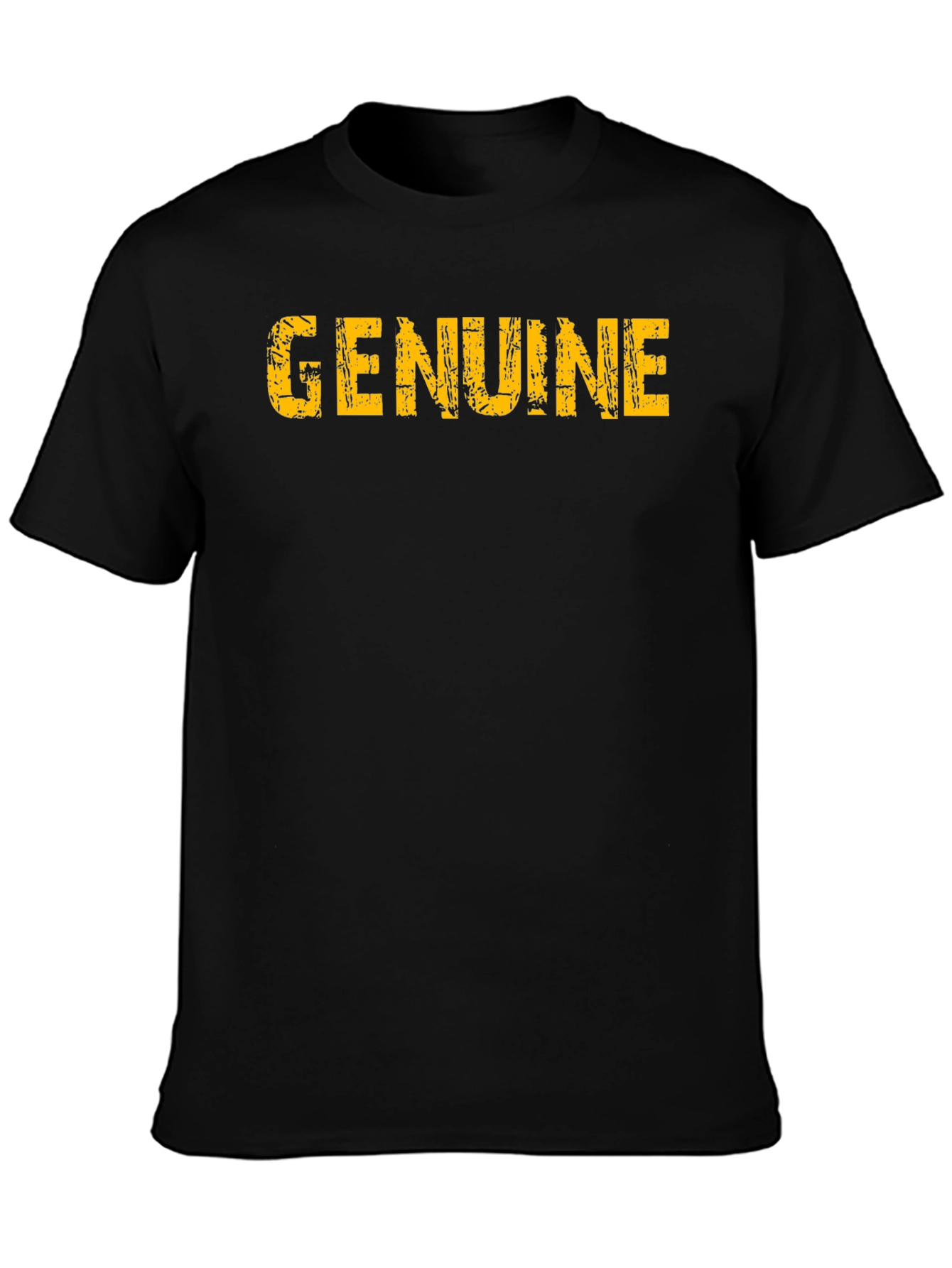 Mens Genuine Graphic Black T-Shirt