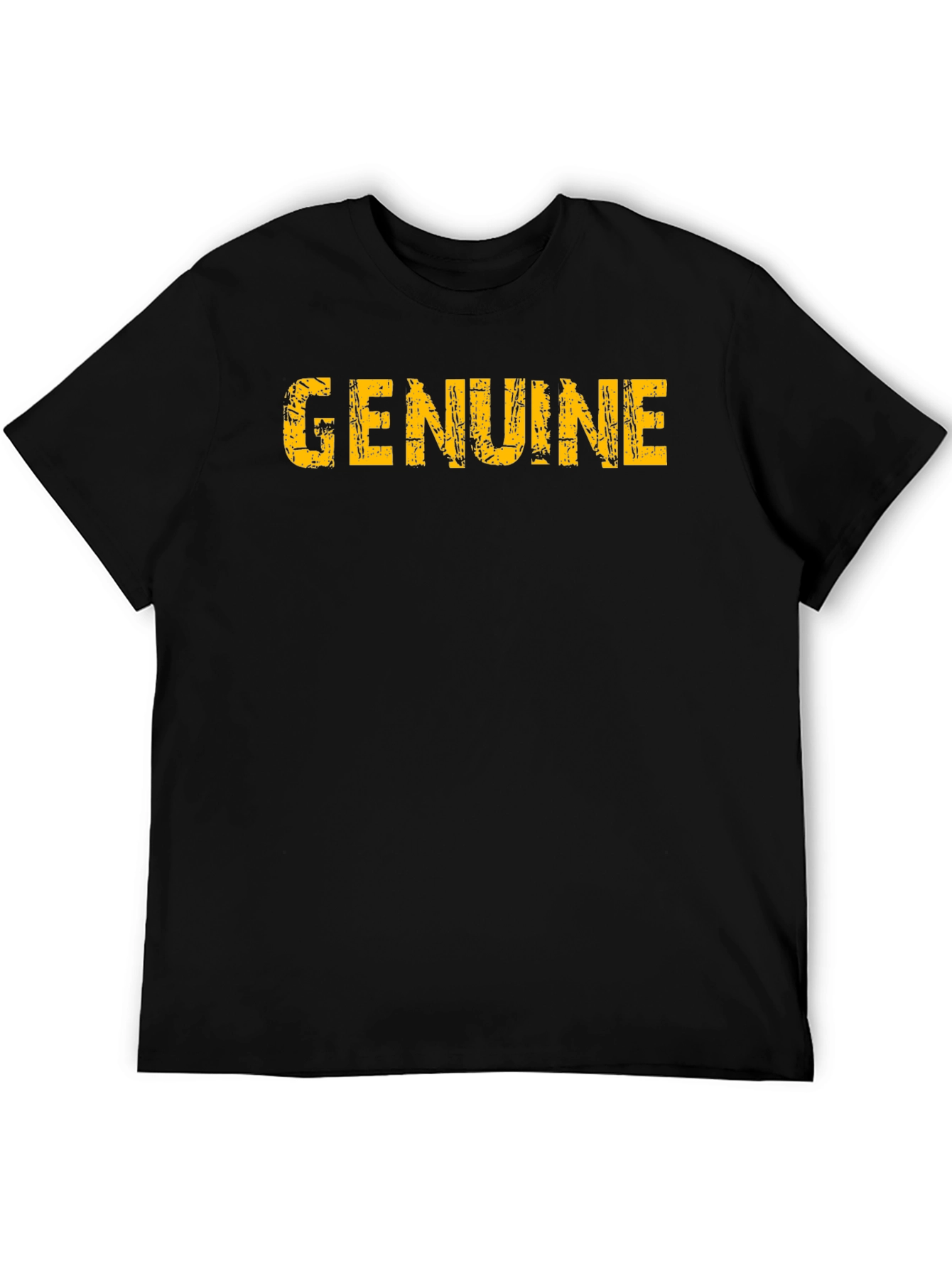 Mens Genuine Graphic Black T-Shirt