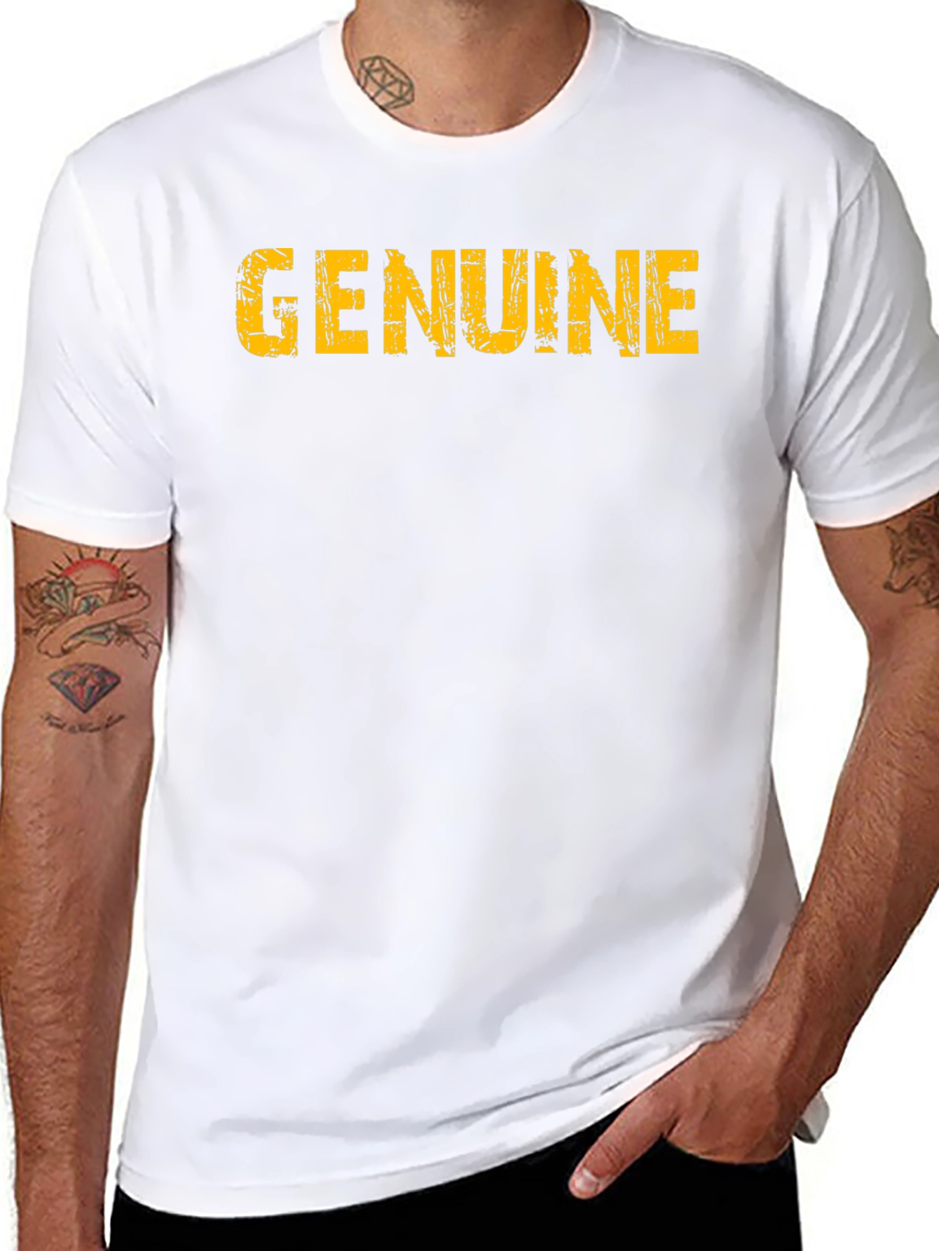 Mens Genuine Graphic Black T-Shirt