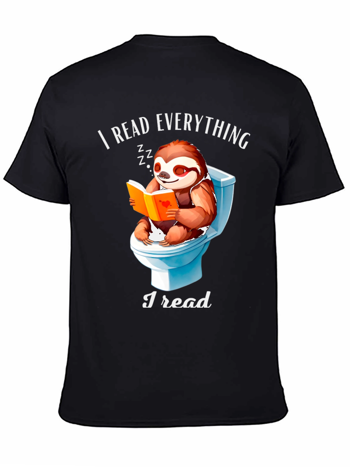 Funny Sloth Reading Toilet T-Shirt