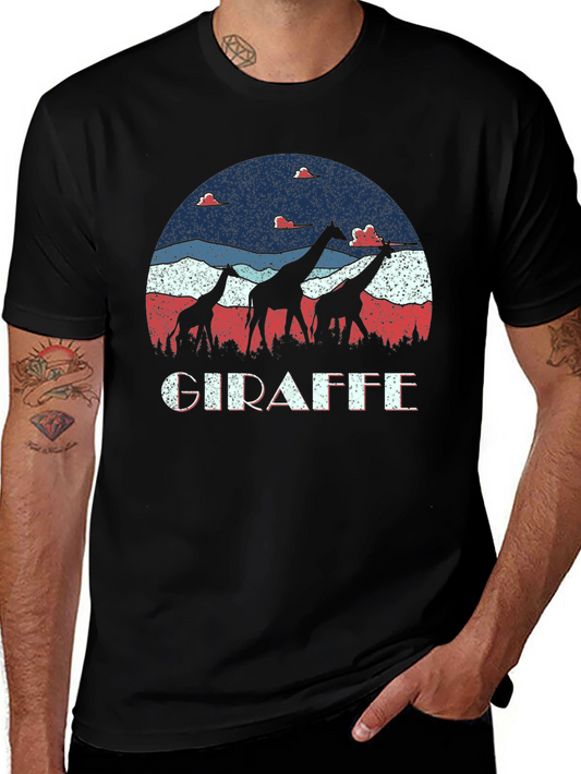 Giraffe Silhouette Graphic Tee
