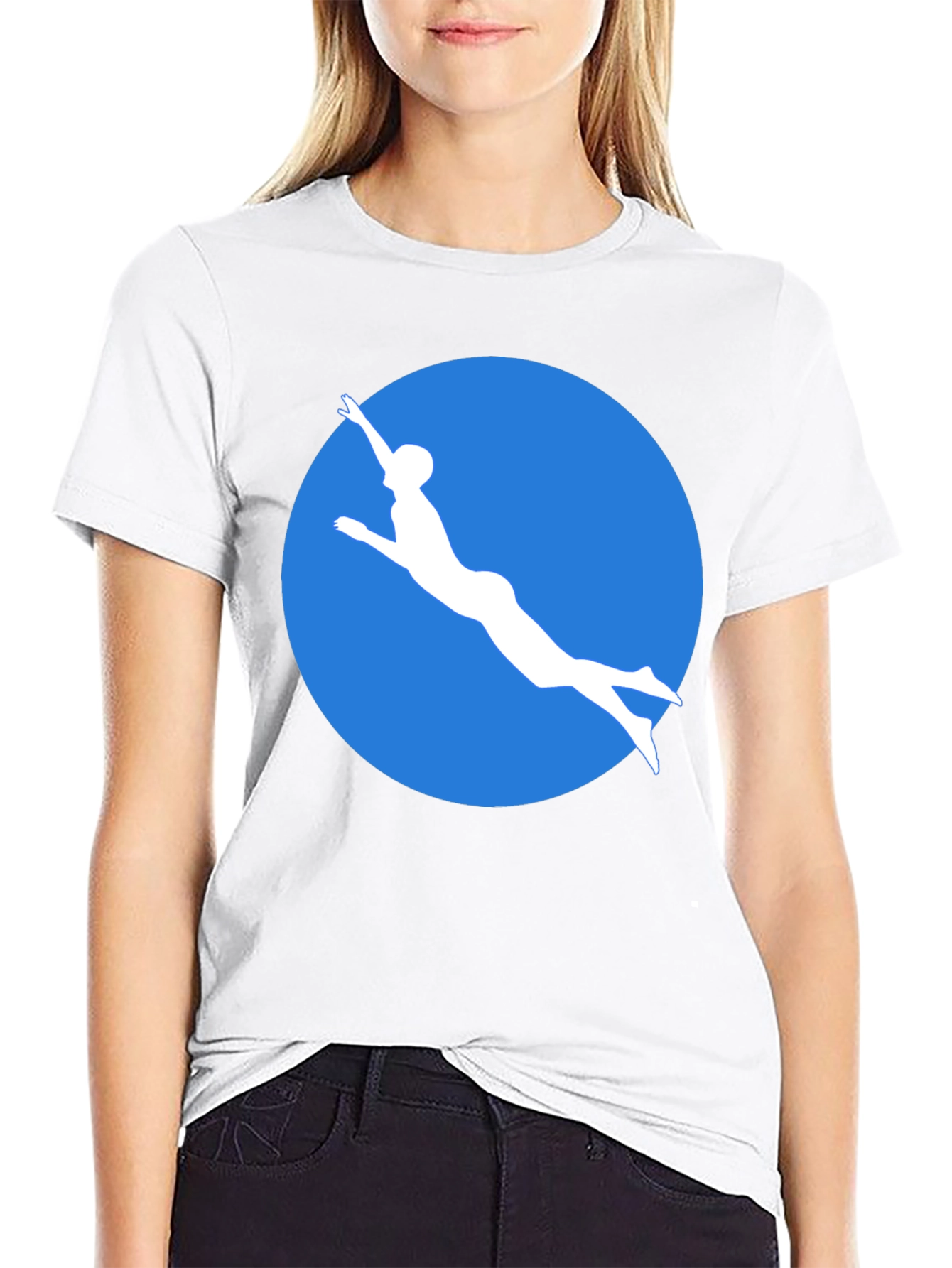 Diver Silhouette Graphic Tee - Black T-Shirt